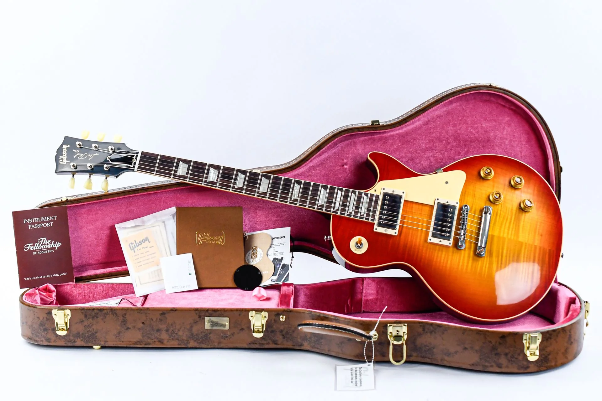 Gibson 1959 Les Paul Standard Reissue VOS Washed Cherry Sunburst - Image 3
