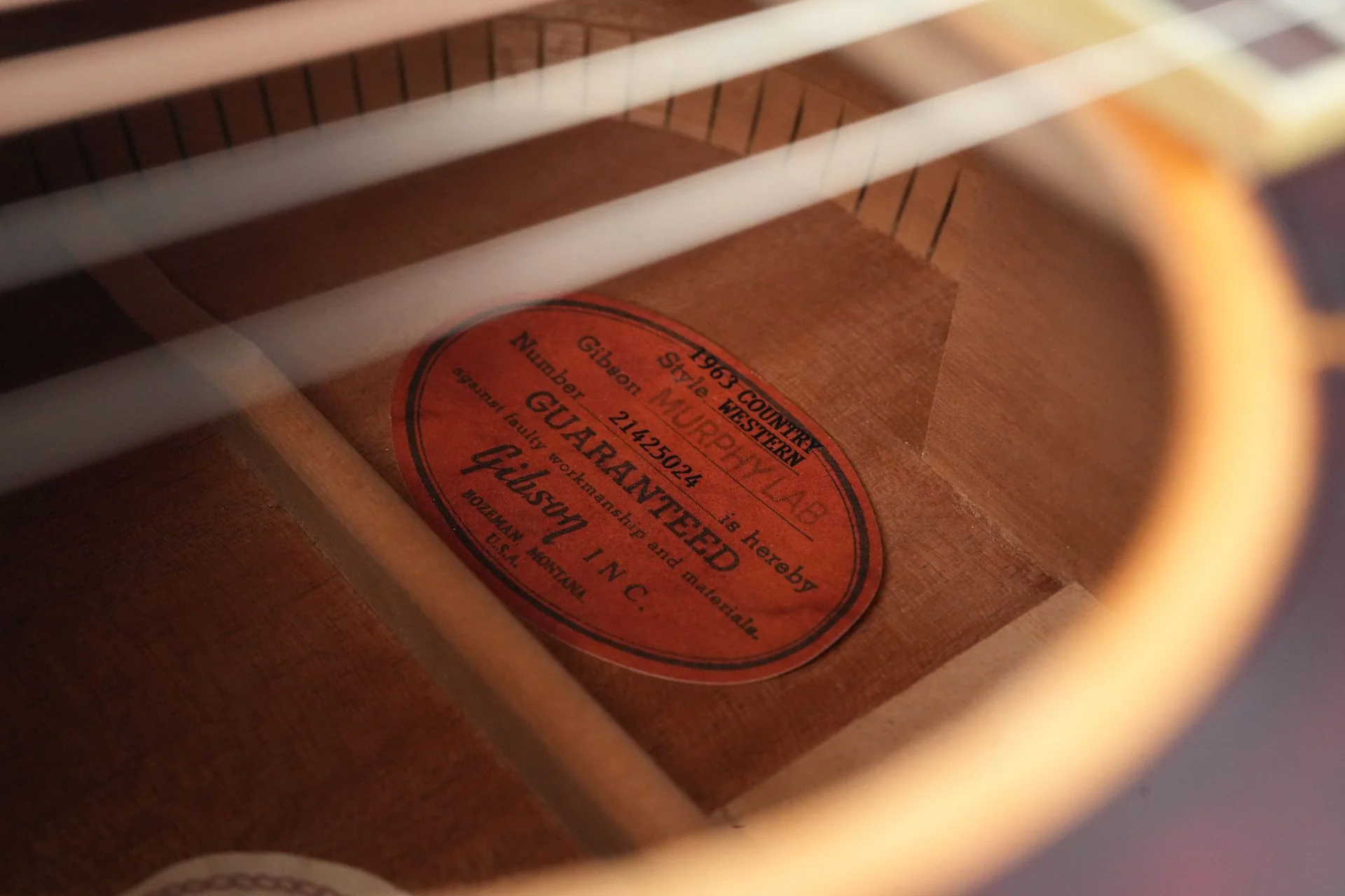 Gibson 1963 Country Western Smoked Natural Murphy Lab Heavy Aged - Image 13