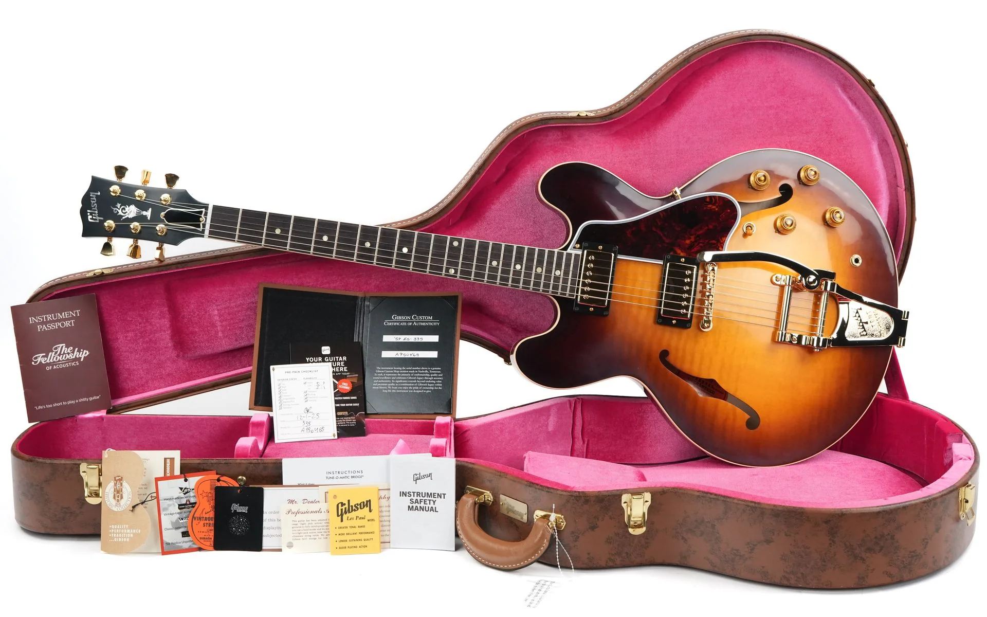 Gibson Custom 1959 ES335 Figured L5 Style Neck Vintage Sunburst VOS - Image 3