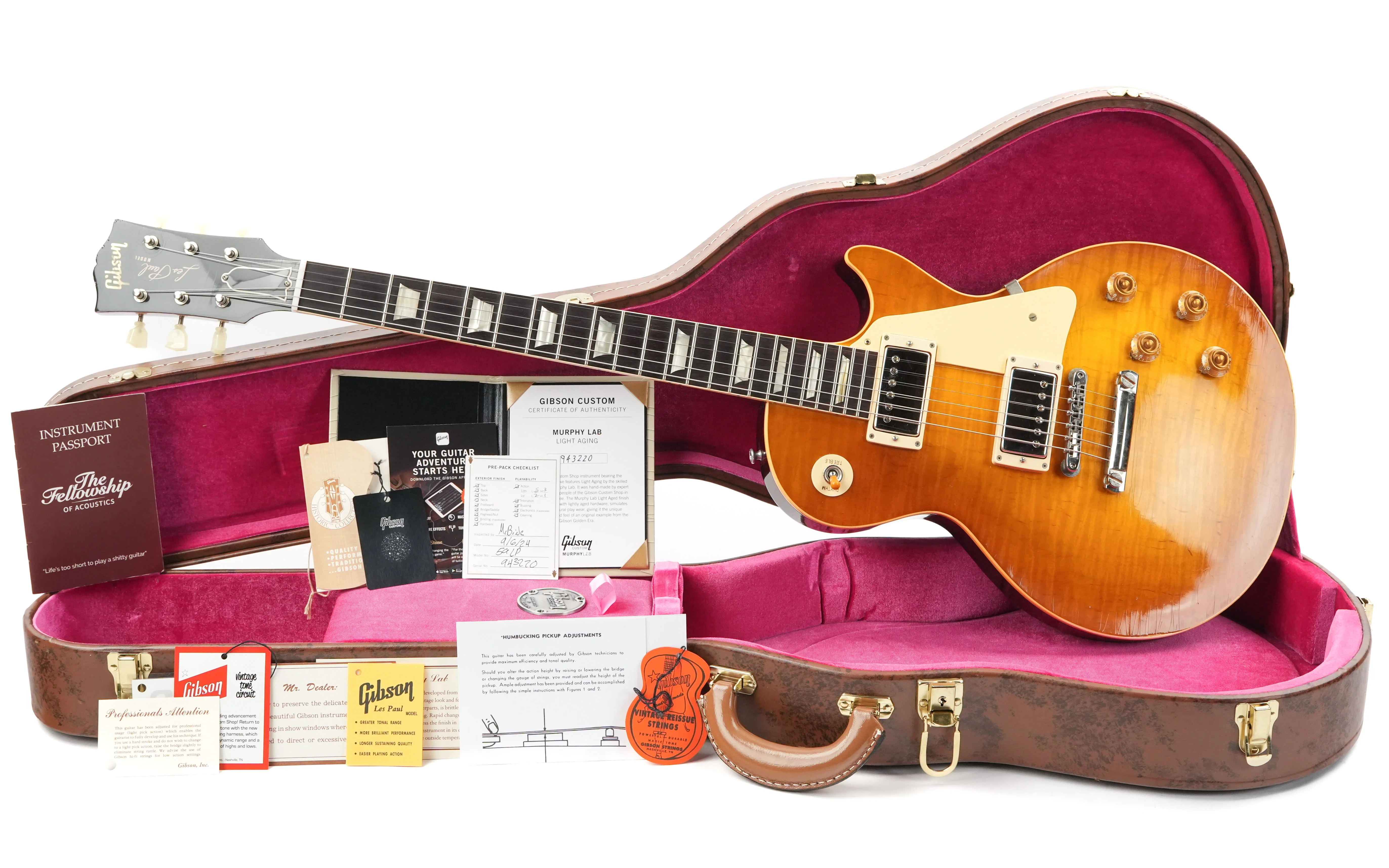 Gibson Custom 1959 Les Paul Standard Reissue Light Aged Dirty Lemon 2024 - Image 3