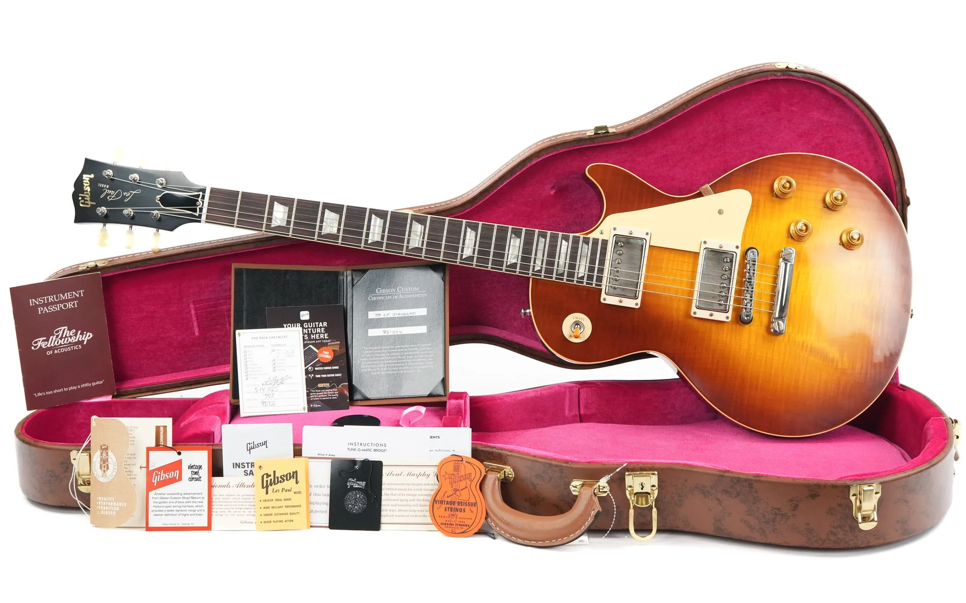 Gibson Custom 1959 Les Paul Standard Reissue VOS Iced Tea Burst - Image 3