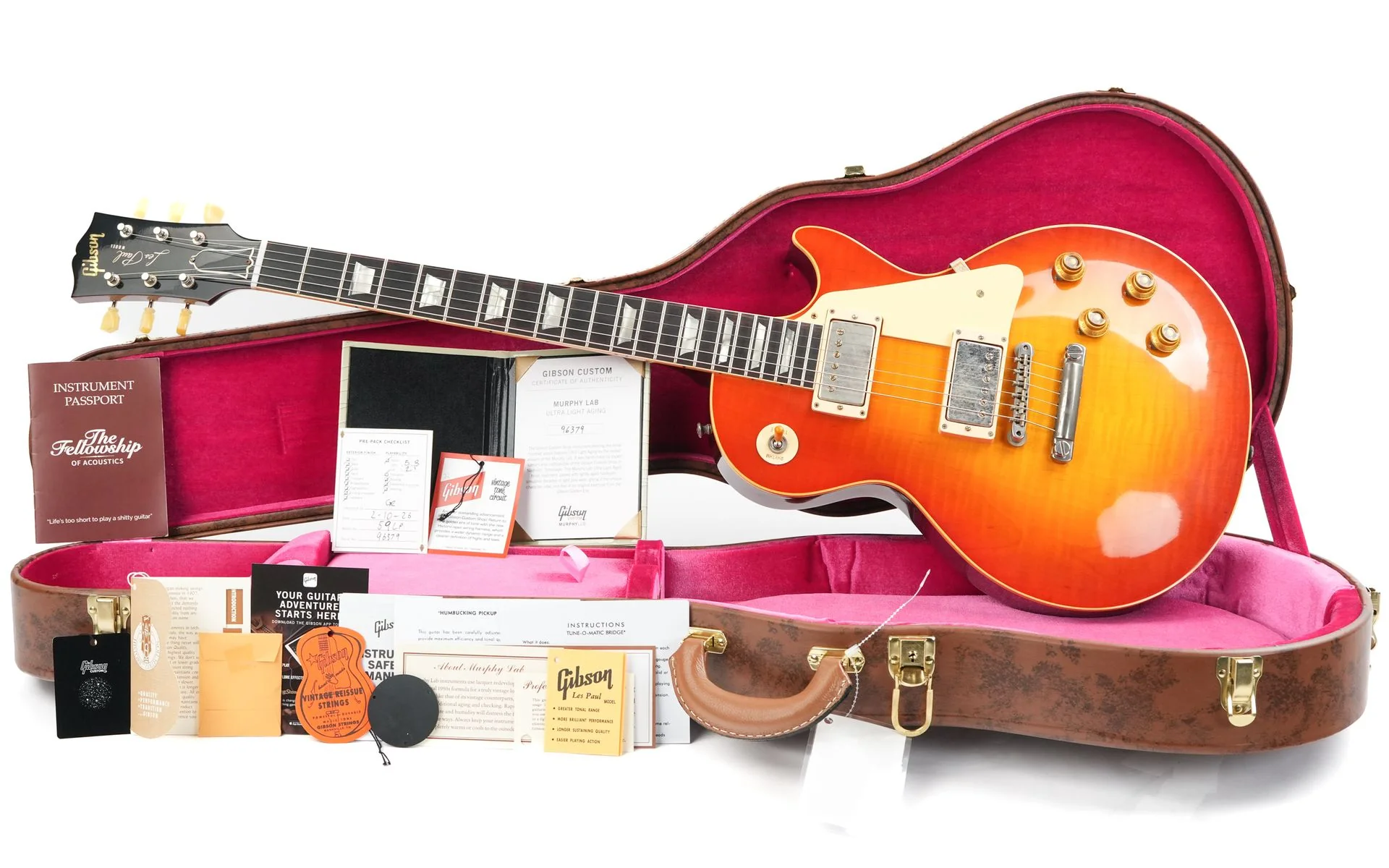 Gibson Custom 1959 Les Paul Standard Sunrise Teaburst VOS - Image 3
