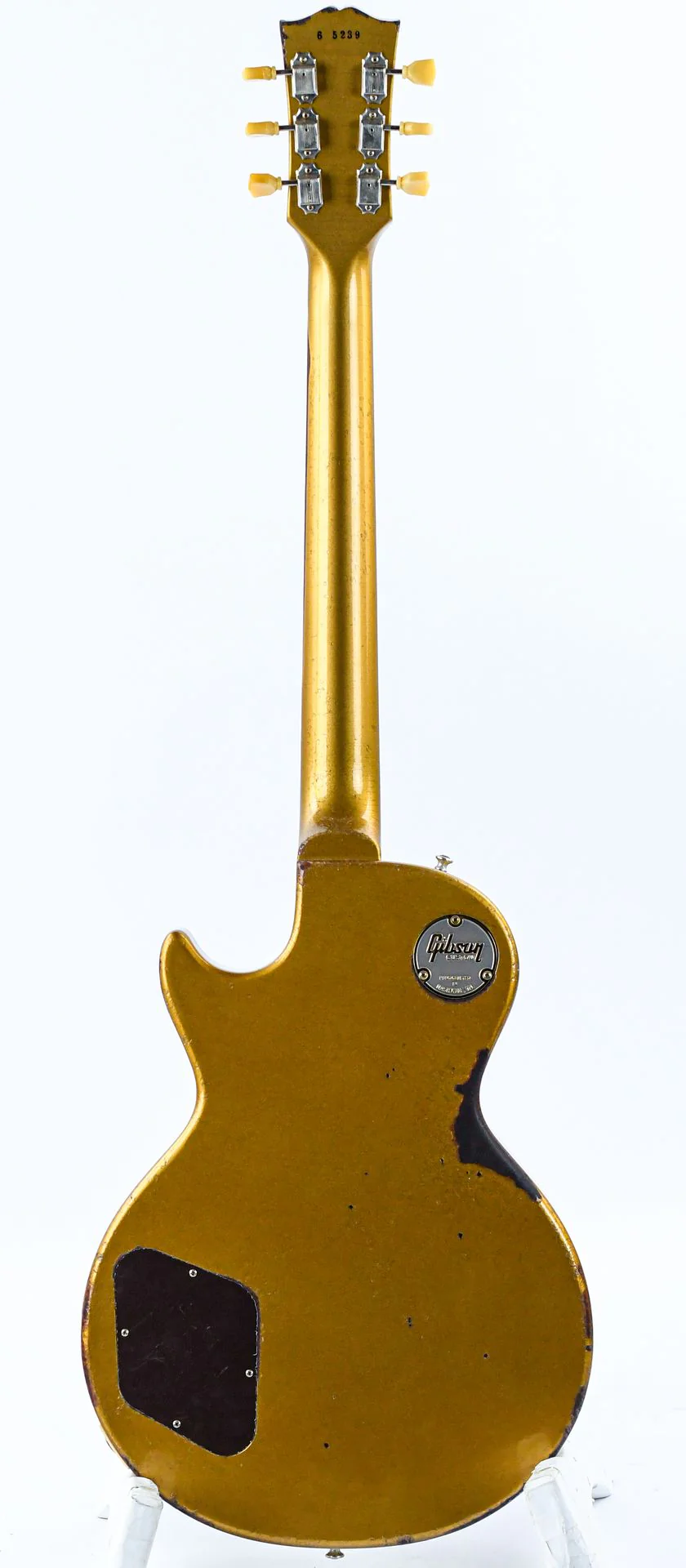 Gibson Custom 56 Les Paul All Gold w/ British Racing Green Stripes Murphy Lab Heavy Aged - Image 4