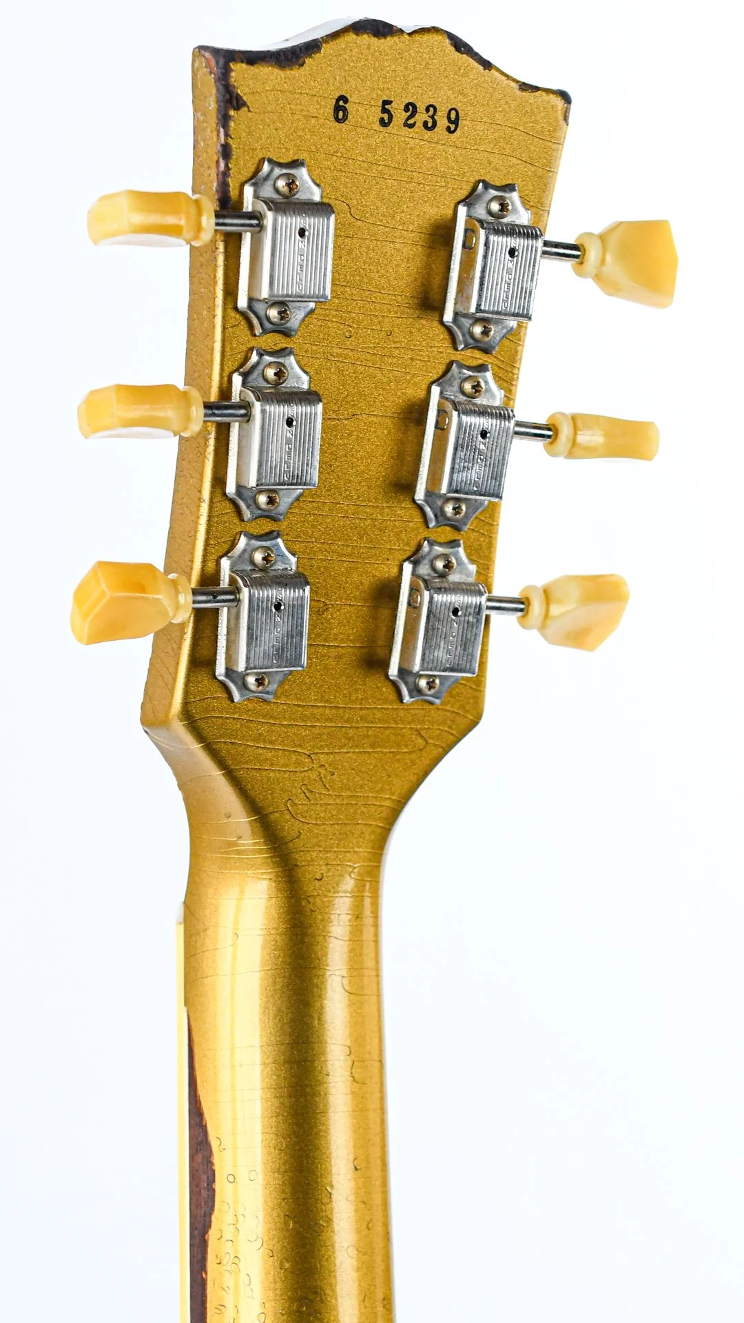 Gibson Custom 56 Les Paul All Gold w/ British Racing Green Stripes Murphy Lab Heavy Aged - Image 6