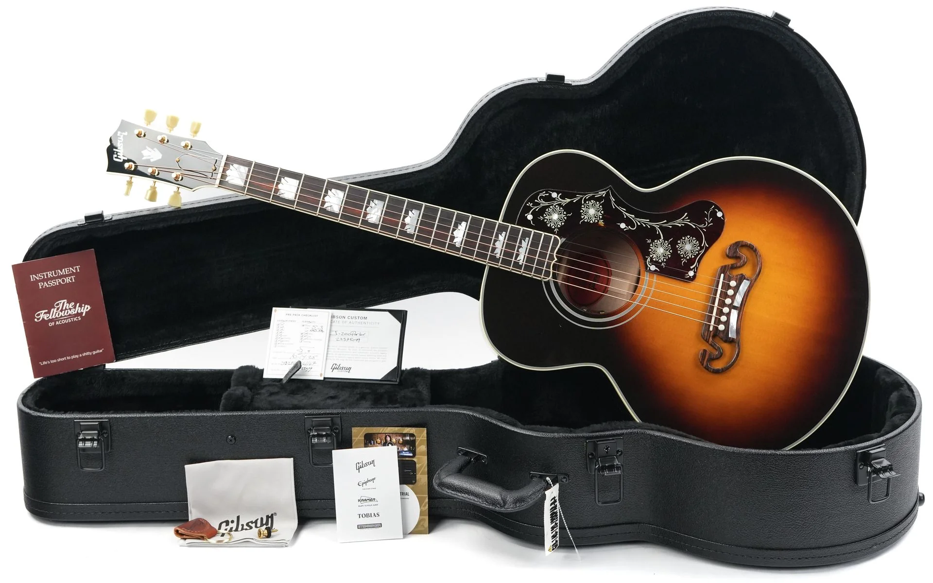 Gibson Custom J200 Parlor Vintage Sunburst #22375049 - Image 3
