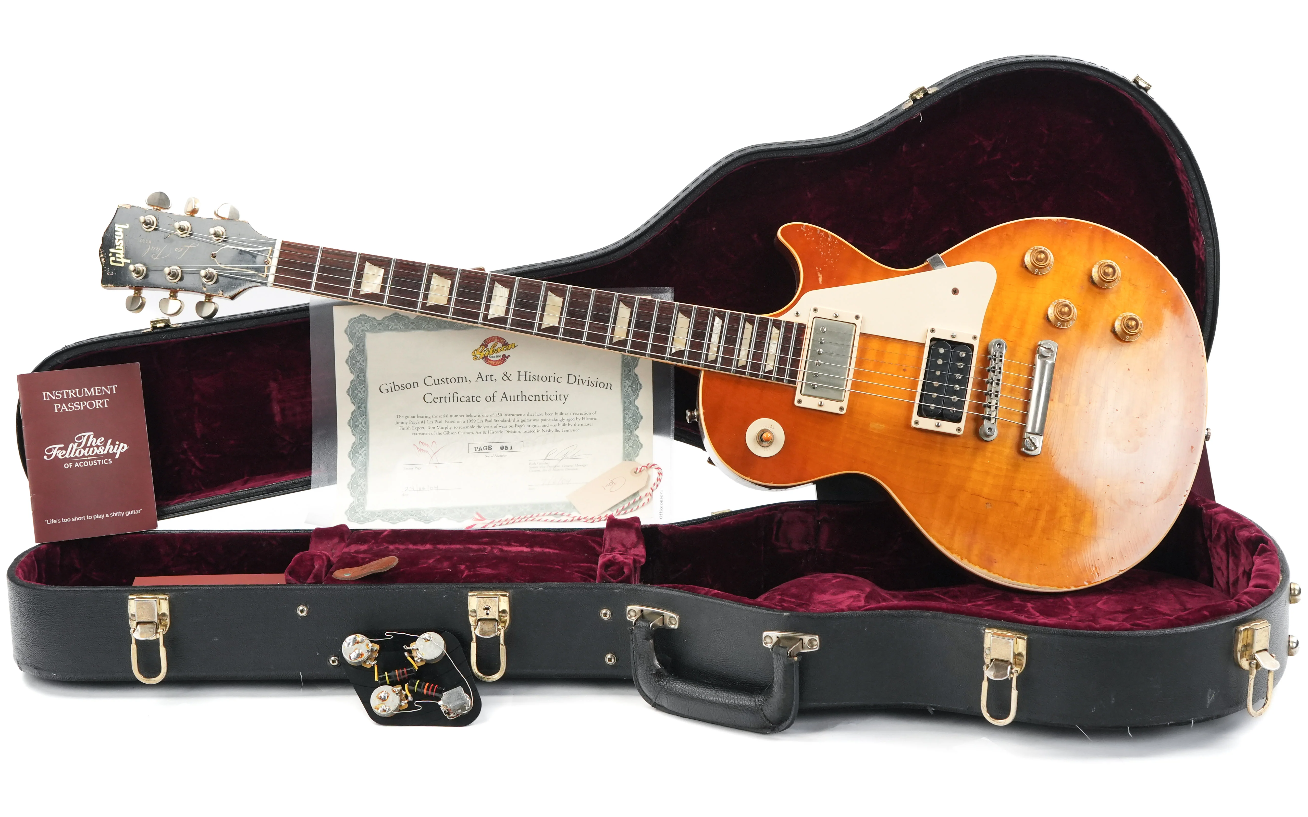 Gibson Custom Shop Jimmy Page Number 1 Aged 59 Reissue Les Paul Sunburst 2004 - Image 3