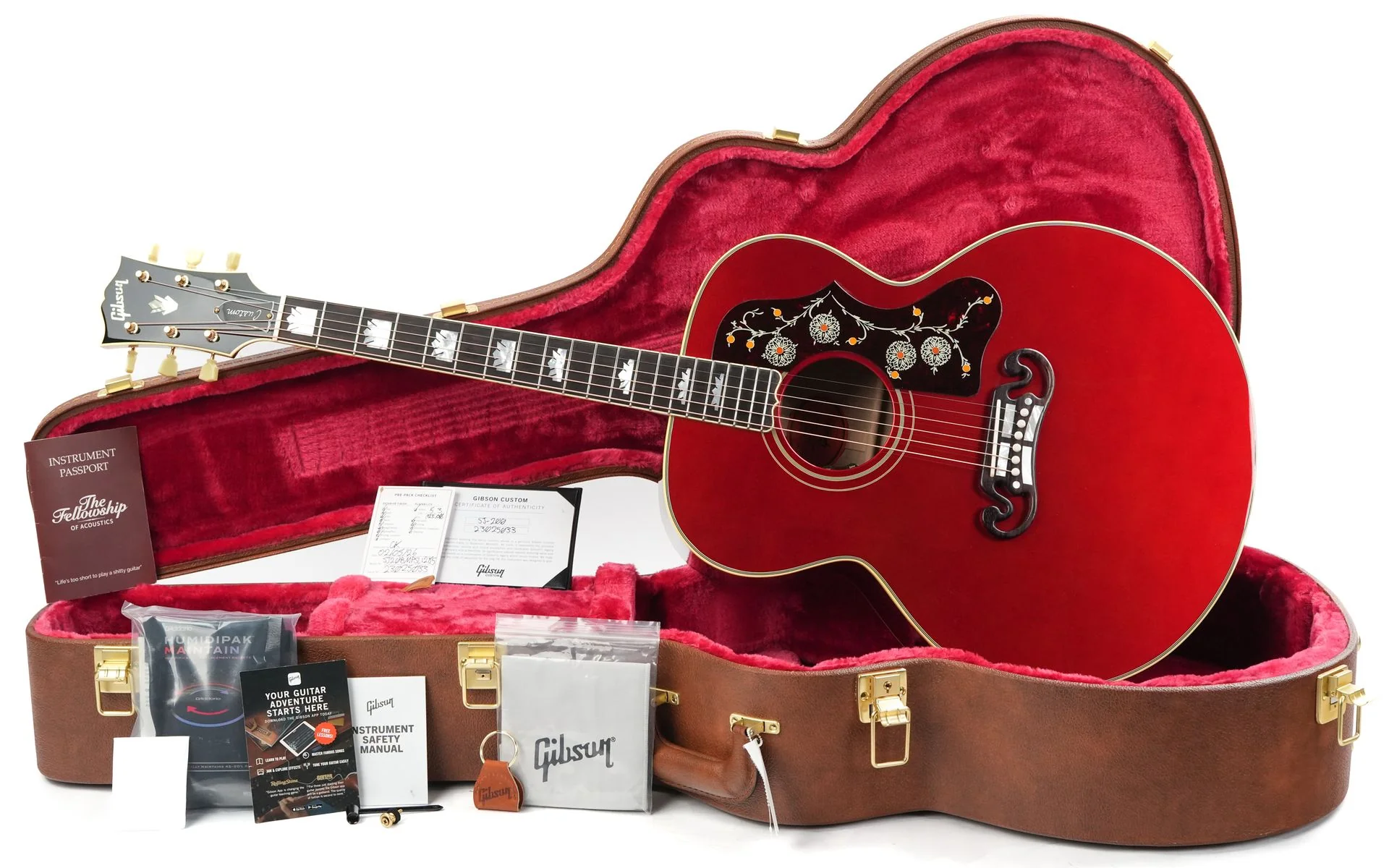 Gibson Custom Shop SJ200 Original Burgundy Mist Gloss - Image 3