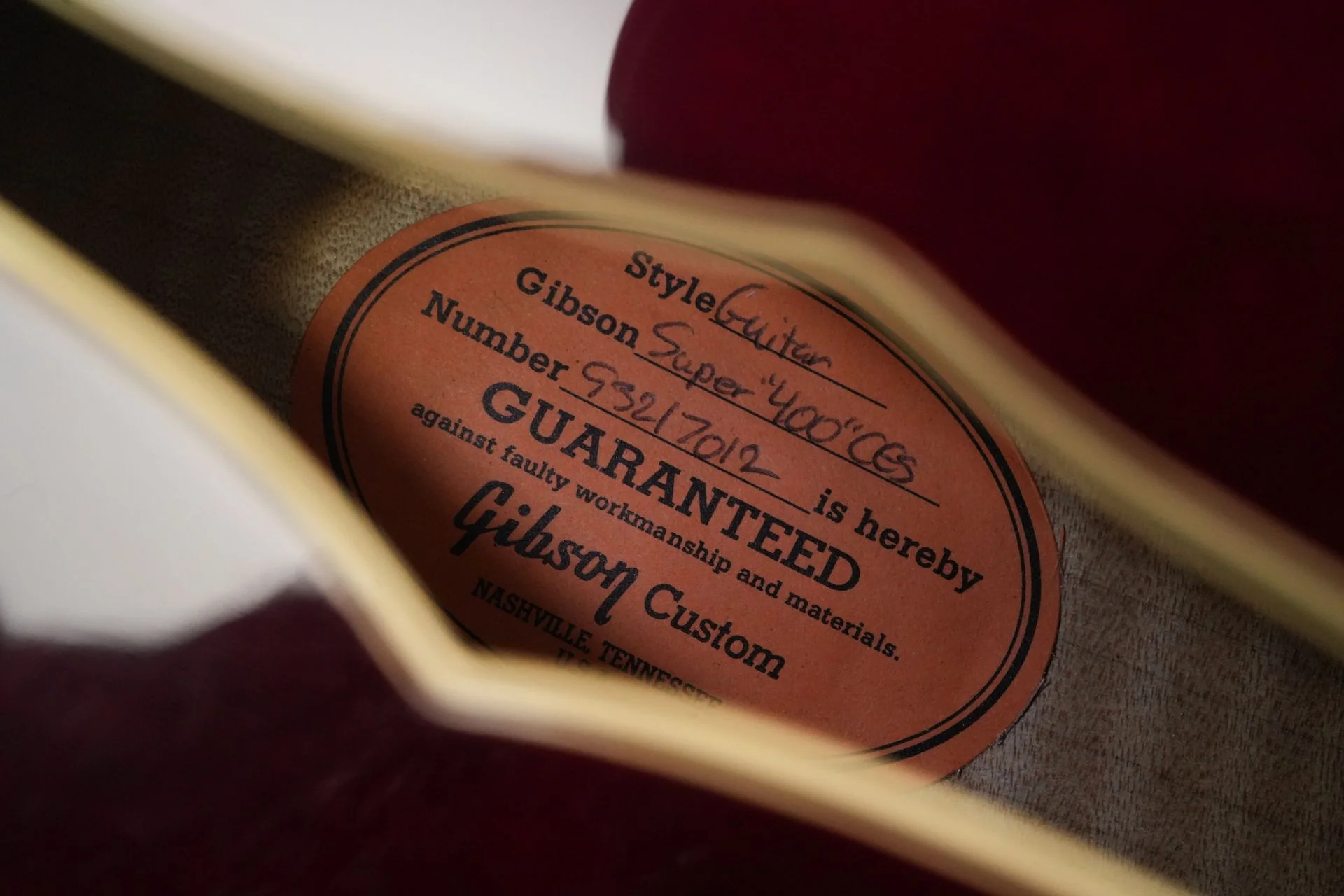 Gibson Custom Super 400 CES Wine Red 1997 - Image 12