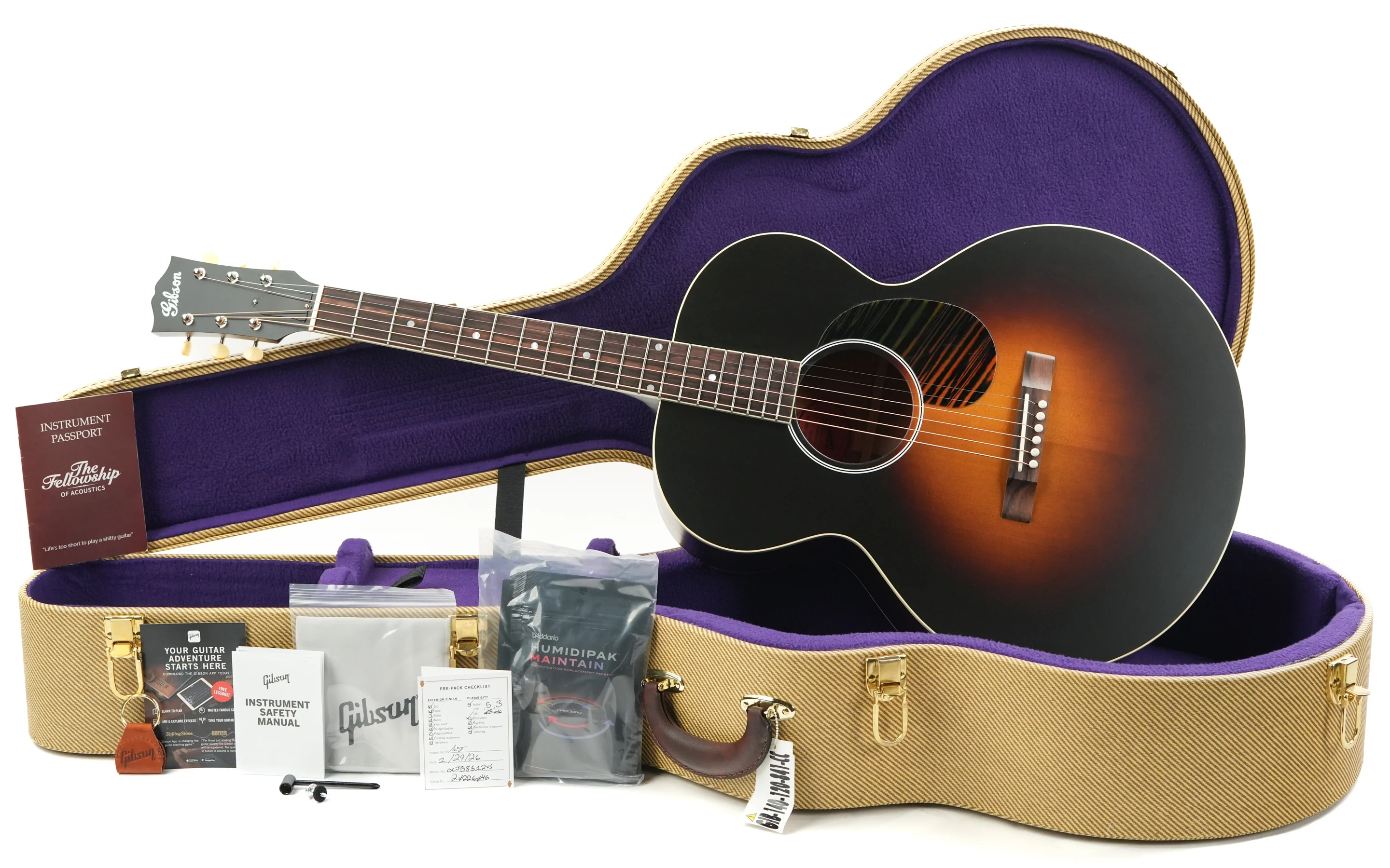 Gibson J185 Century 12 Fret Vintage Sunburst - Image 3