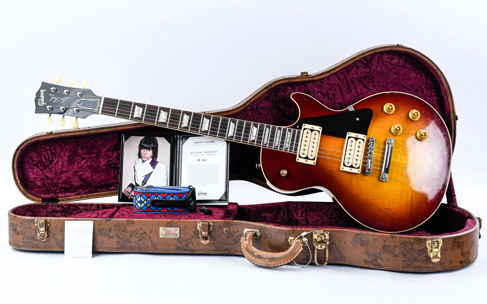 Gibson Jeff Beck YardBurst 1959 Les Paul Dark Cherry Sunburst 2024 - Image 3
