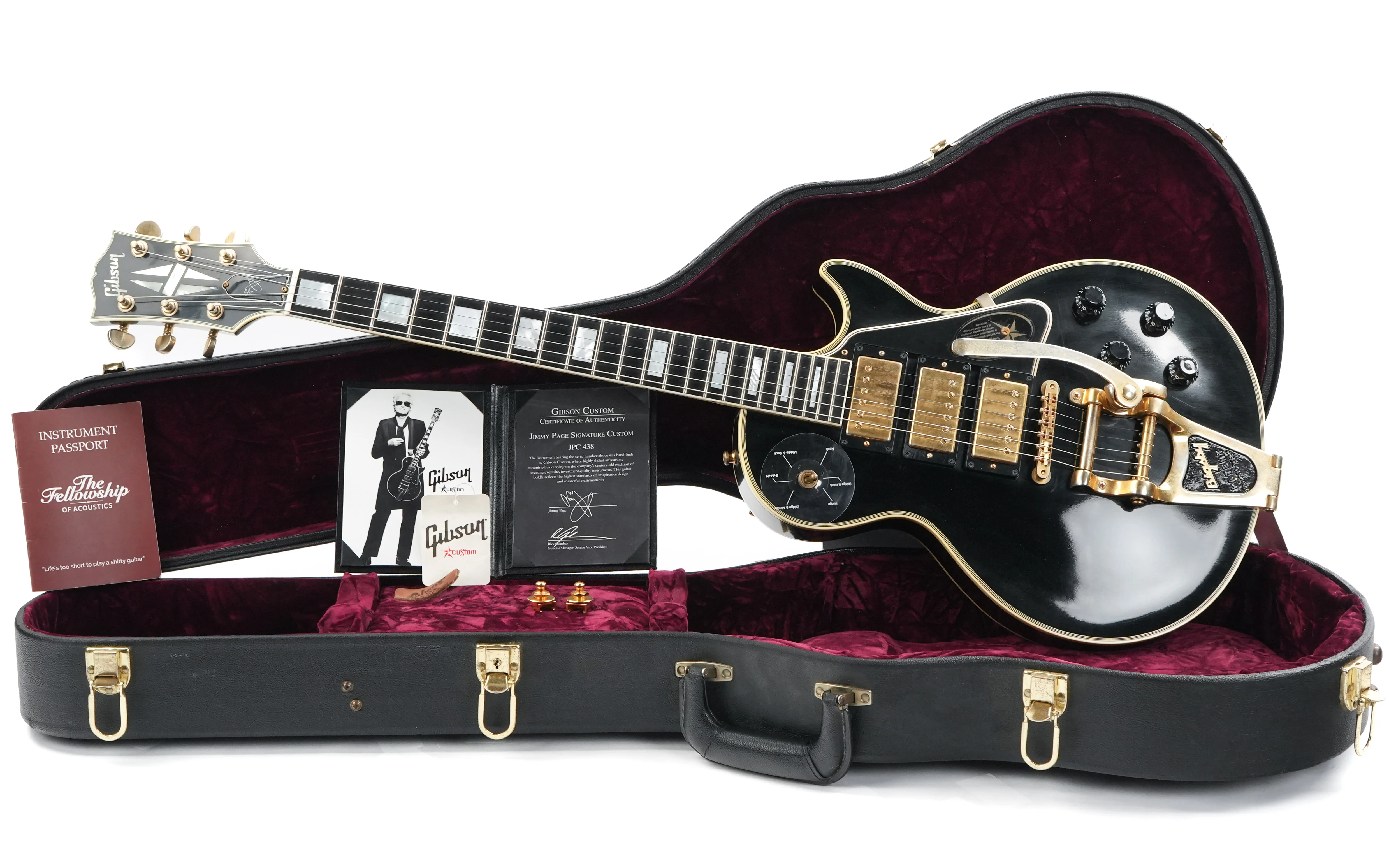 Gibson Jimmy Page Signature Custom Les Paul Ebony VOS 2008 - Image 3