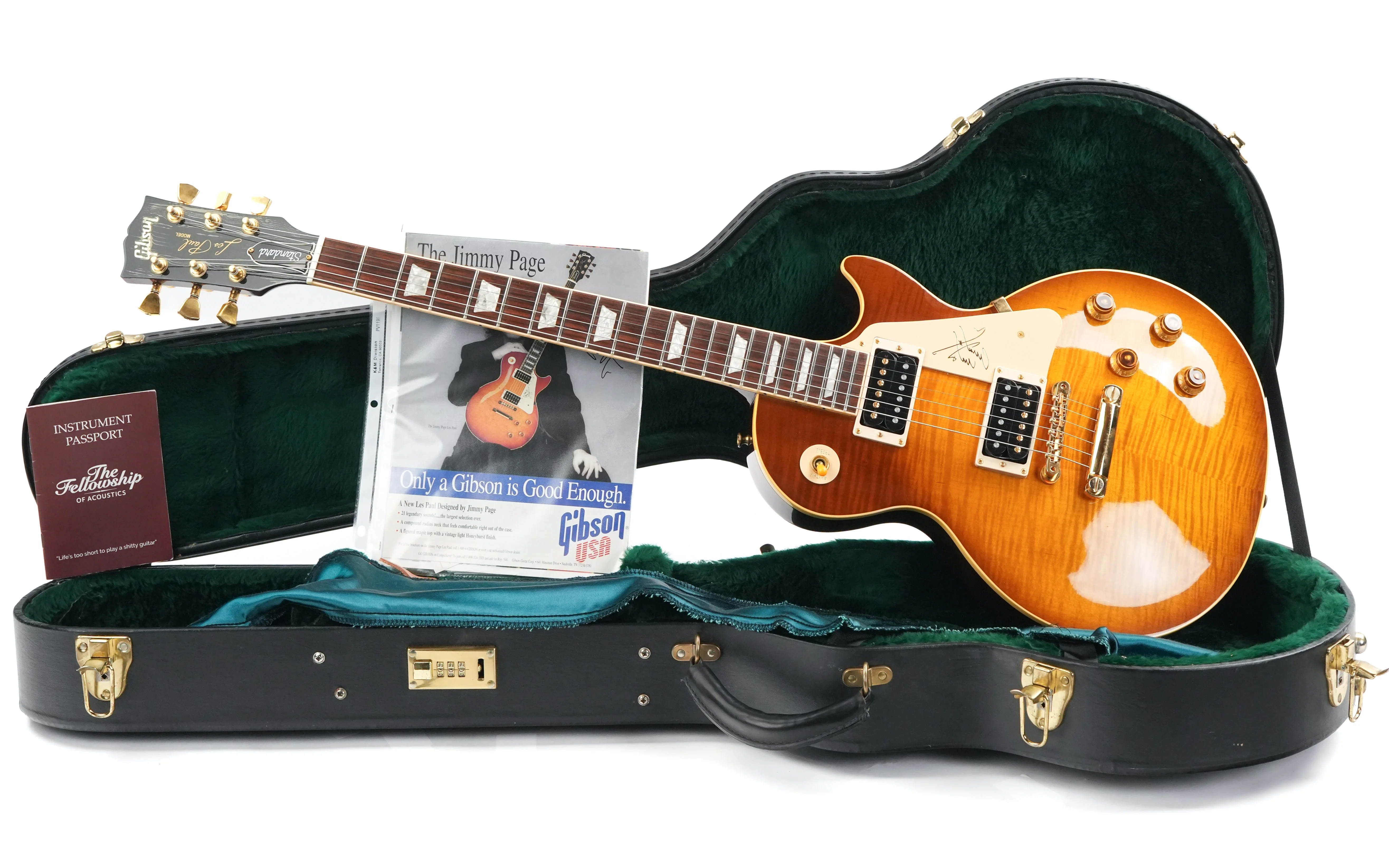 Gibson Les Paul Jimmy Page Signature Light Honey Burst 1995 - Image 3