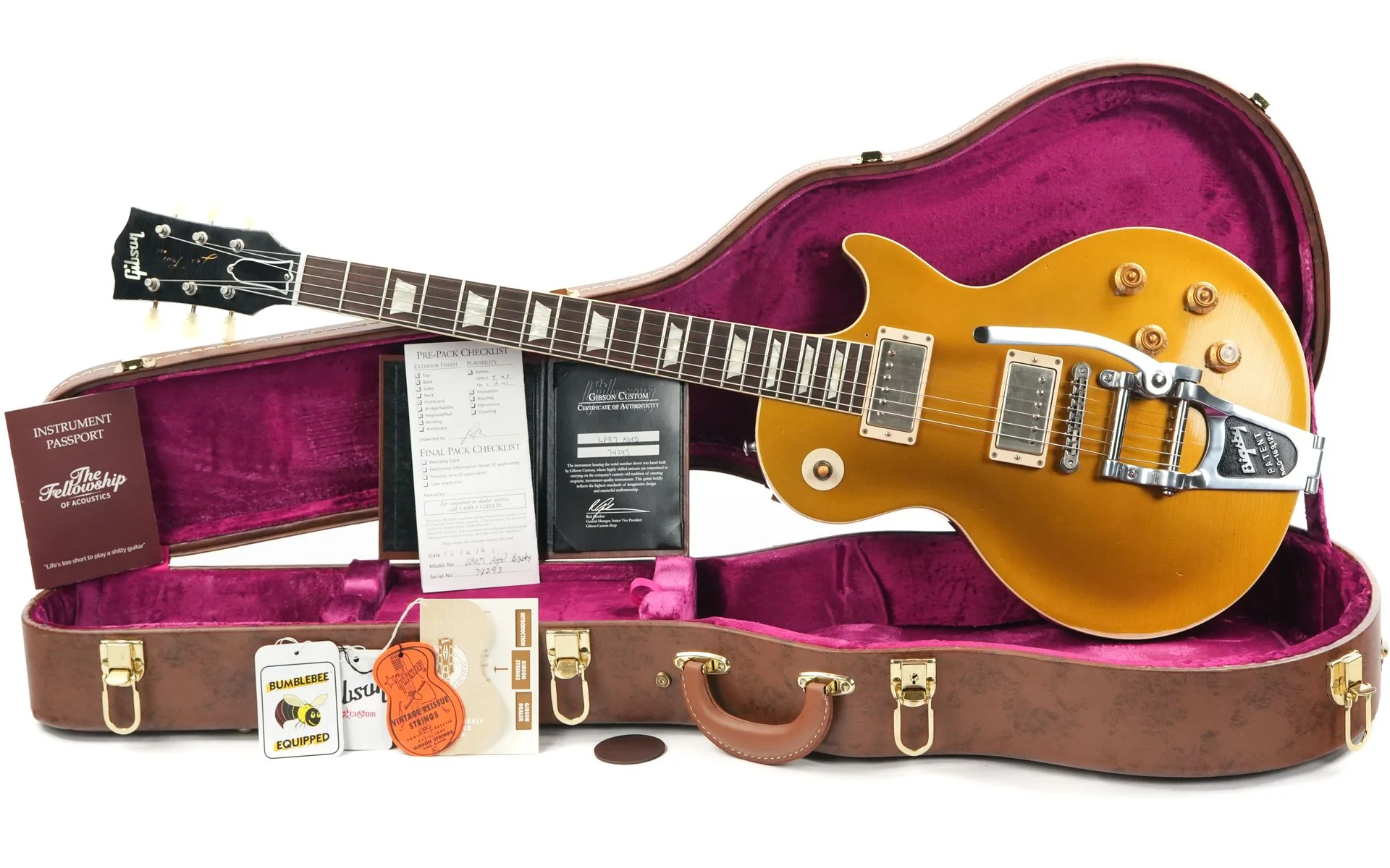 Gibson Les Paul LPR7 Goldtop Aged 2014 - Image 3