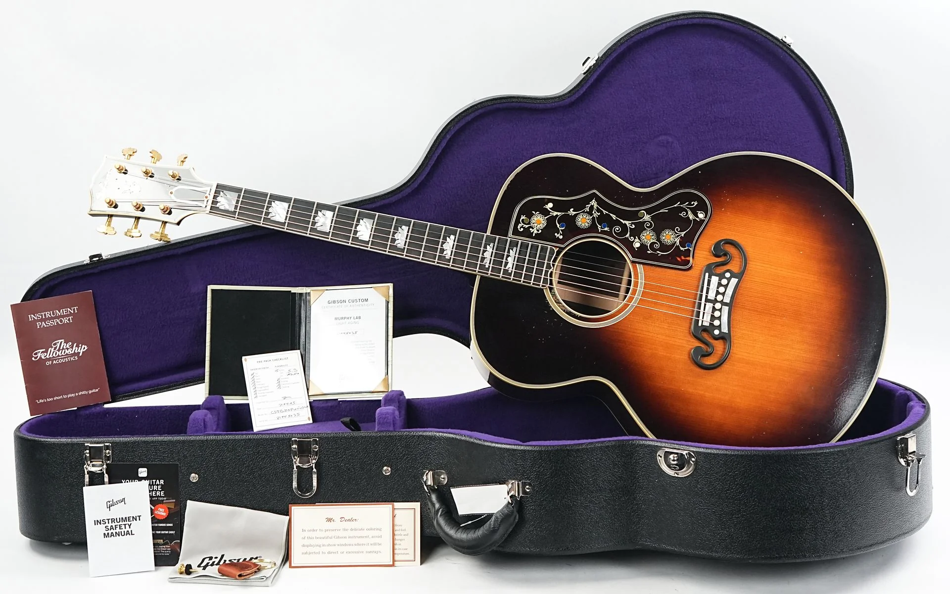 Gibson Prewar SJ200 Rosewood Light Aged Vintage Sunburst #21945035 - Image 3