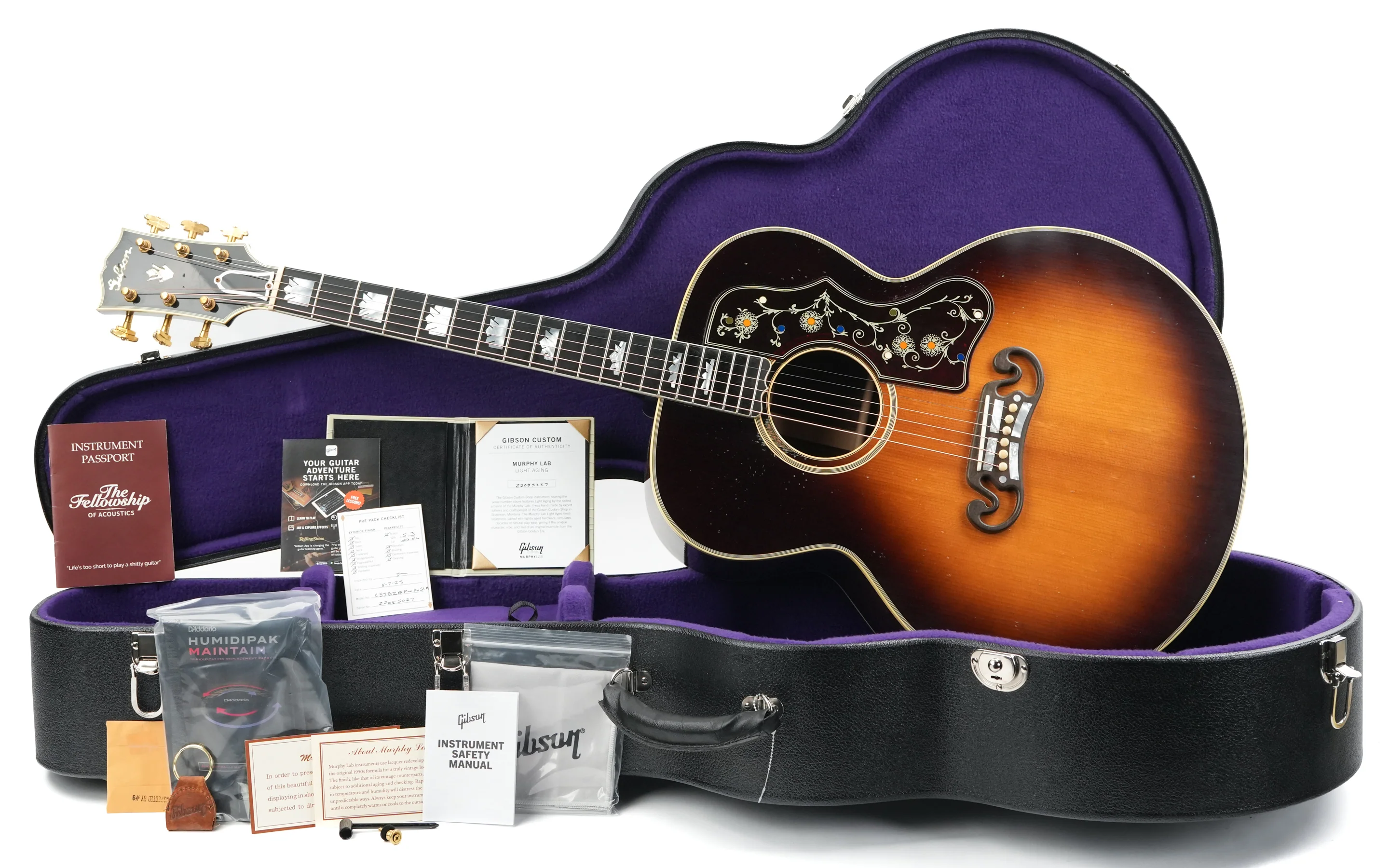 Gibson Prewar SJ200 Rosewood Light Aged Vintage Sunburst - Image 3