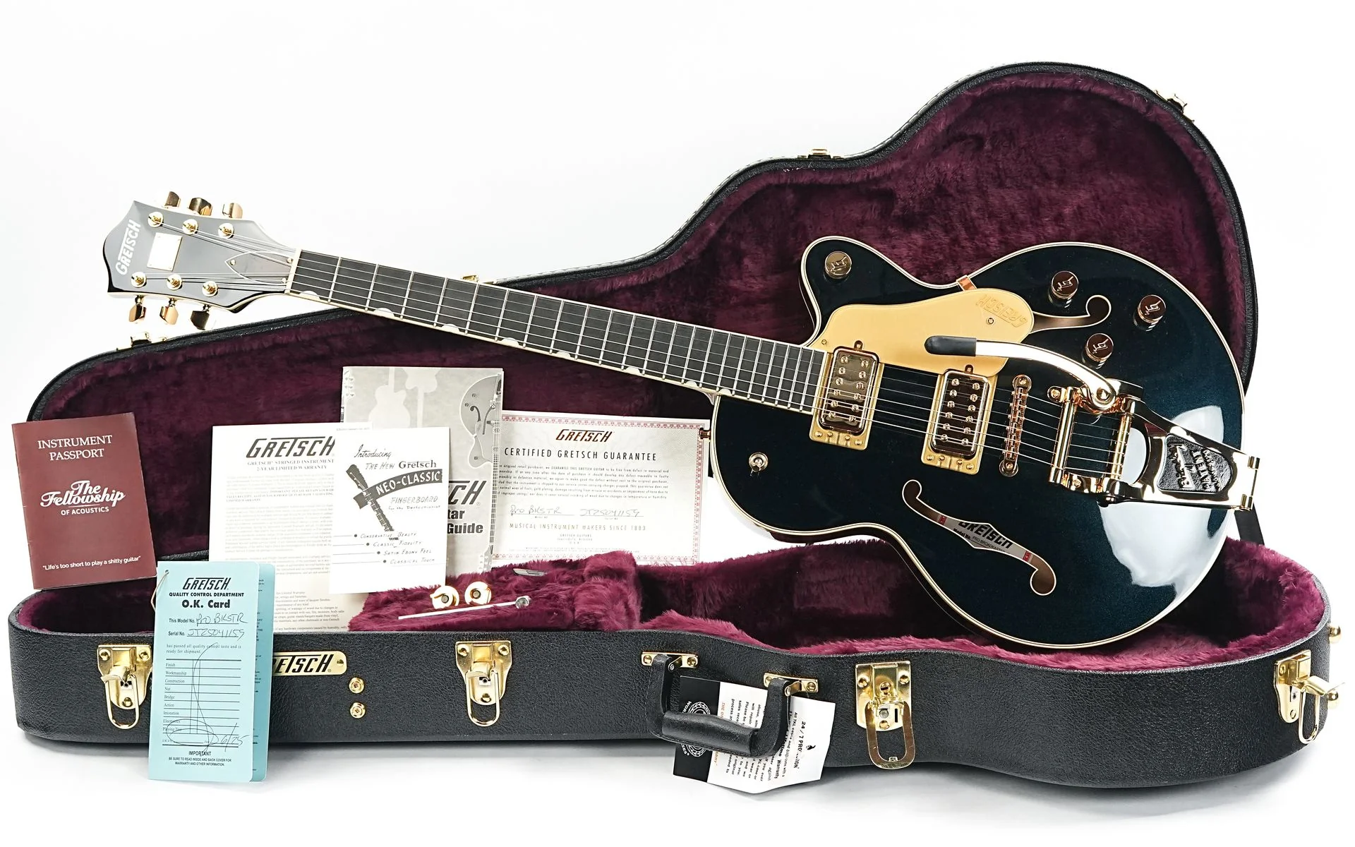 Gretsch Broadkaster Jr. LX Center Block Midnight Sapphire - Image 3