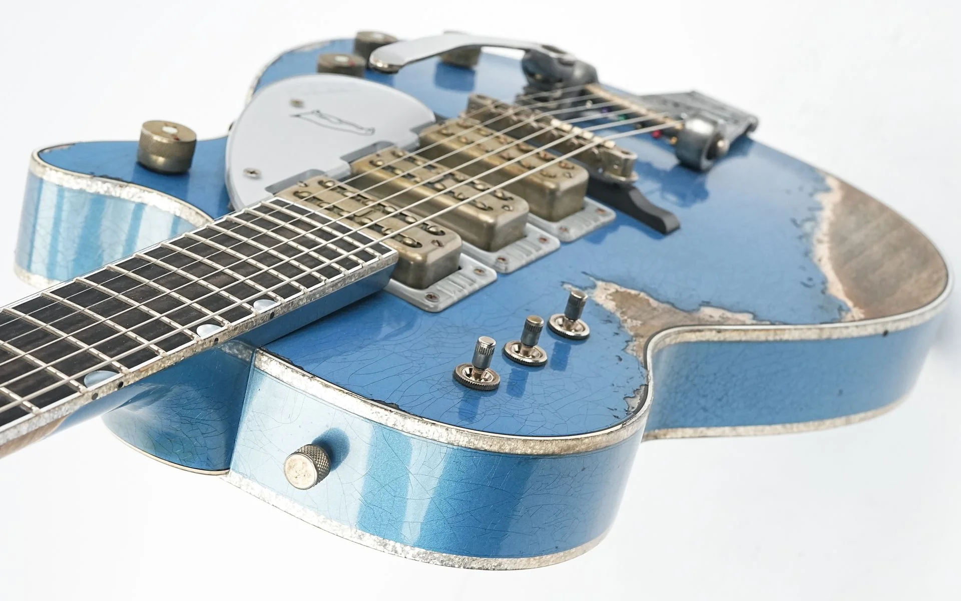 Gretsch Custom Shop G6134T Heavy Relic Lake Placid Blue Chad Henrichsen Masterbuilt - Image 10