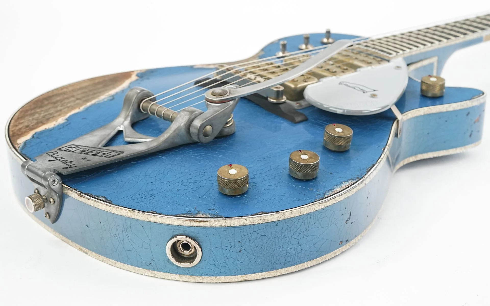Gretsch Custom Shop G6134T Heavy Relic Lake Placid Blue Chad Henrichsen Masterbuilt - Image 11