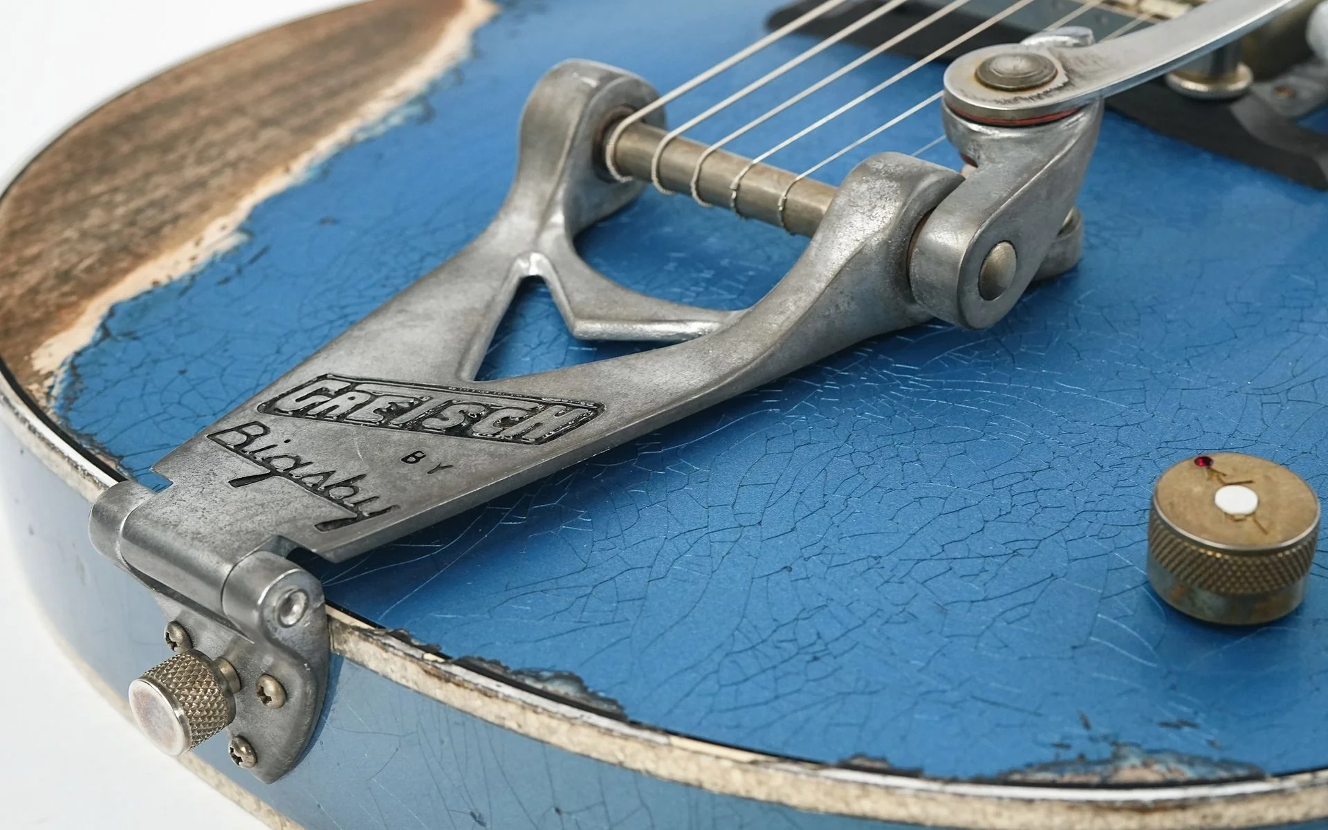 Gretsch Custom Shop G6134T Heavy Relic Lake Placid Blue Chad Henrichsen Masterbuilt - Image 13