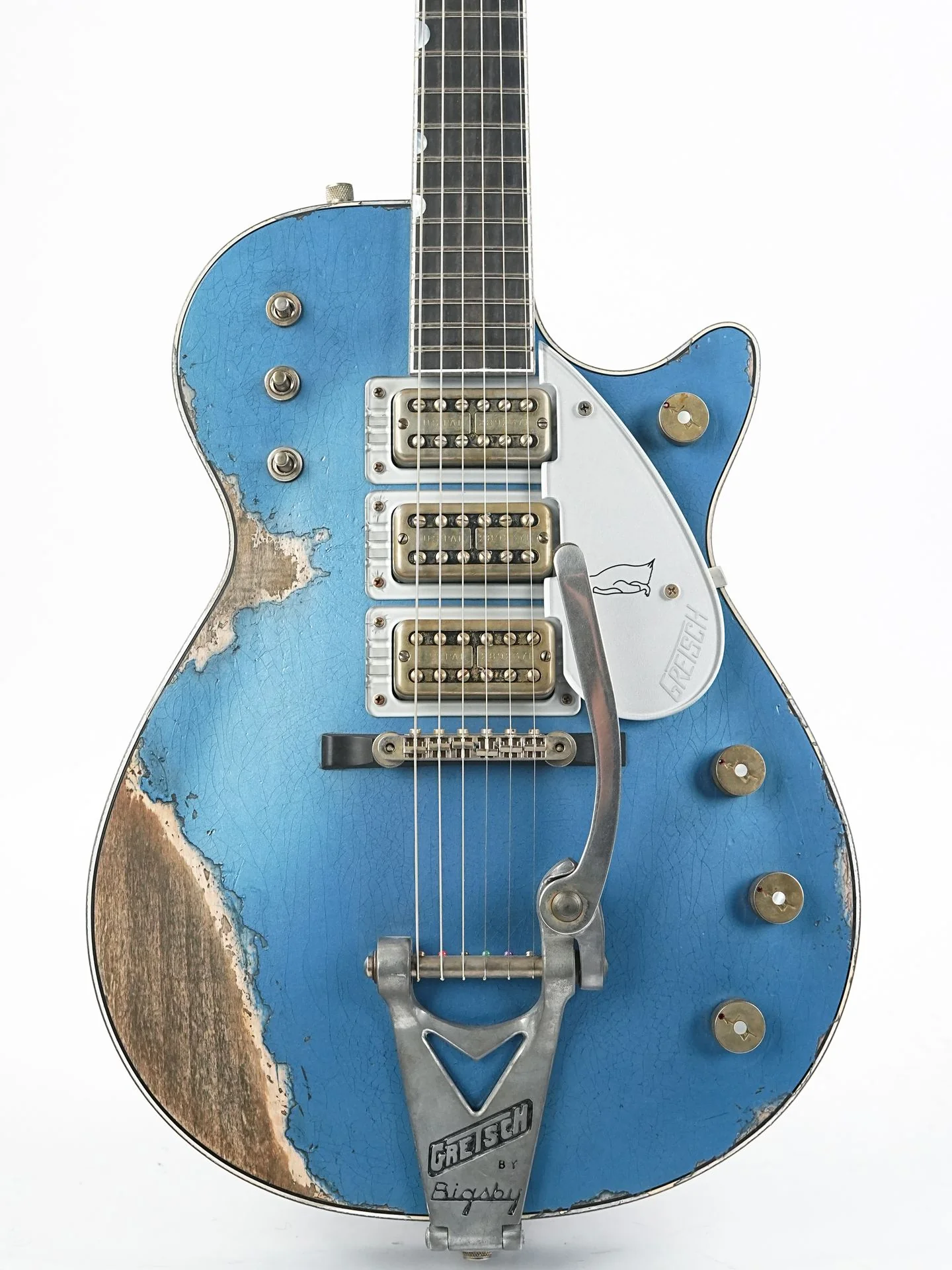 Gretsch Custom Shop G6134T Heavy Relic Lake Placid Blue Chad Henrichsen Masterbuilt - Image 5