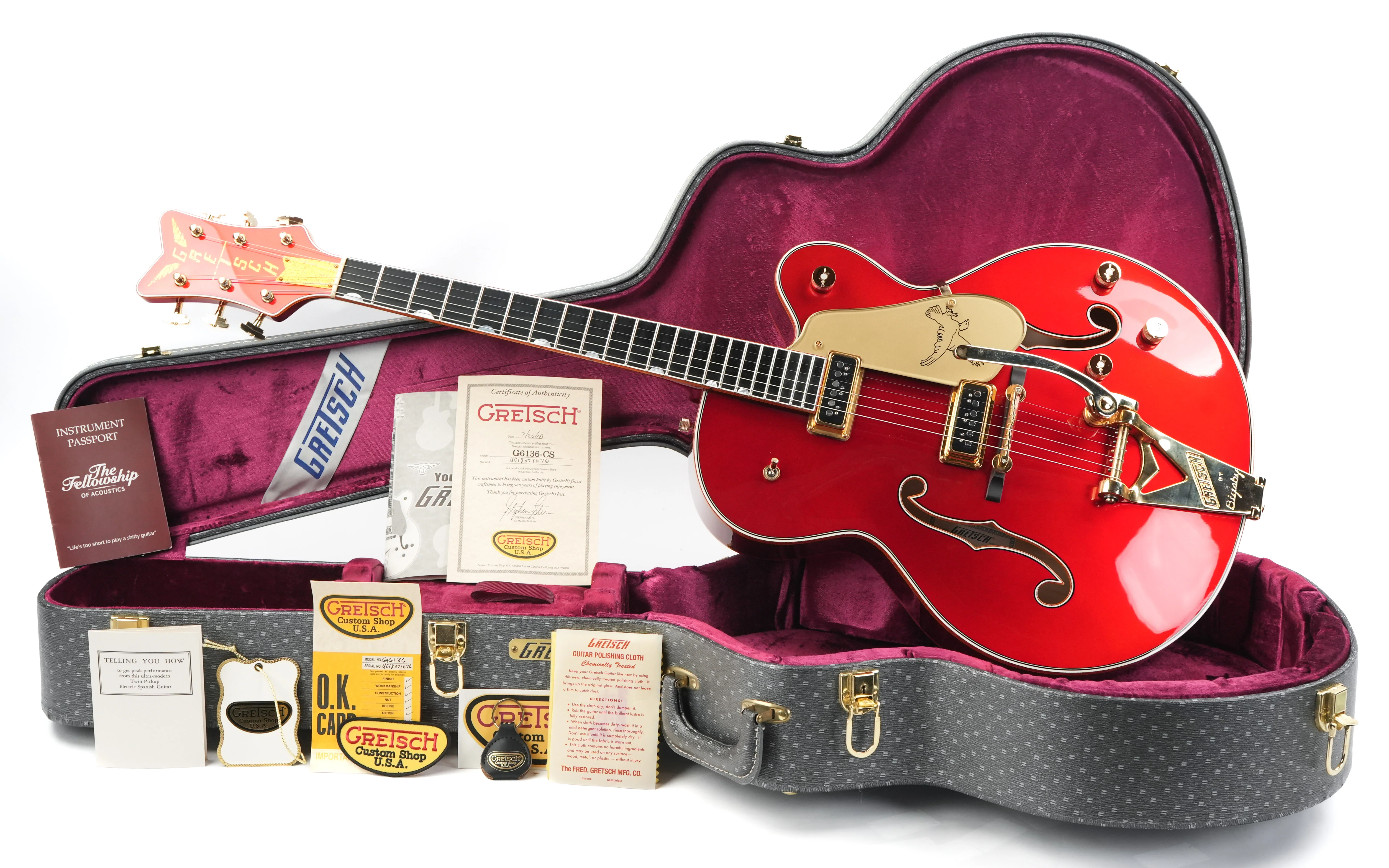 Gretsch Custom Shop G6136 Candy Apple Red Falcon Stephen Stern 2018 - Image 3