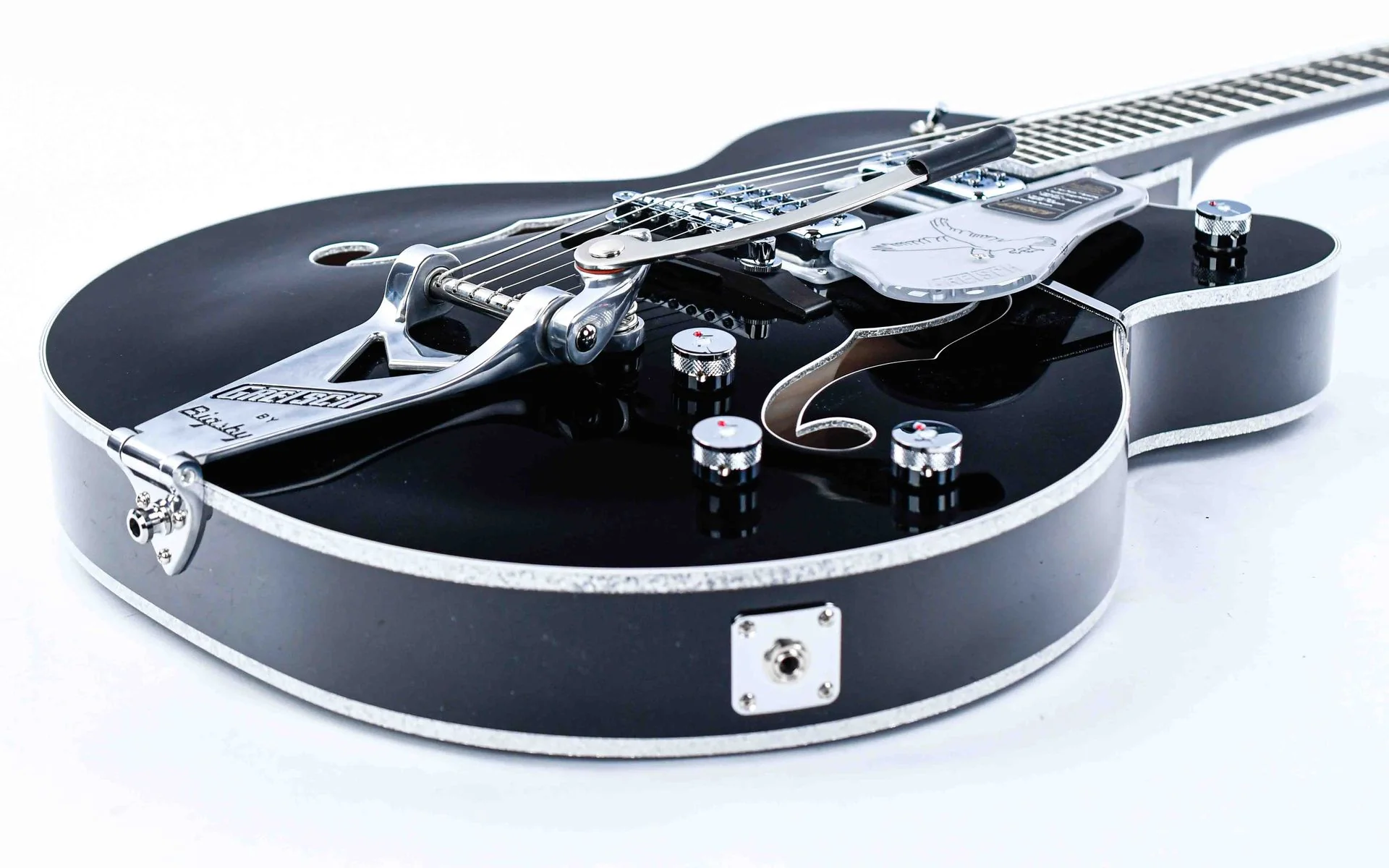 Gretsch Falcon Hollow Body String-Thru Bigsby Black - Image 13