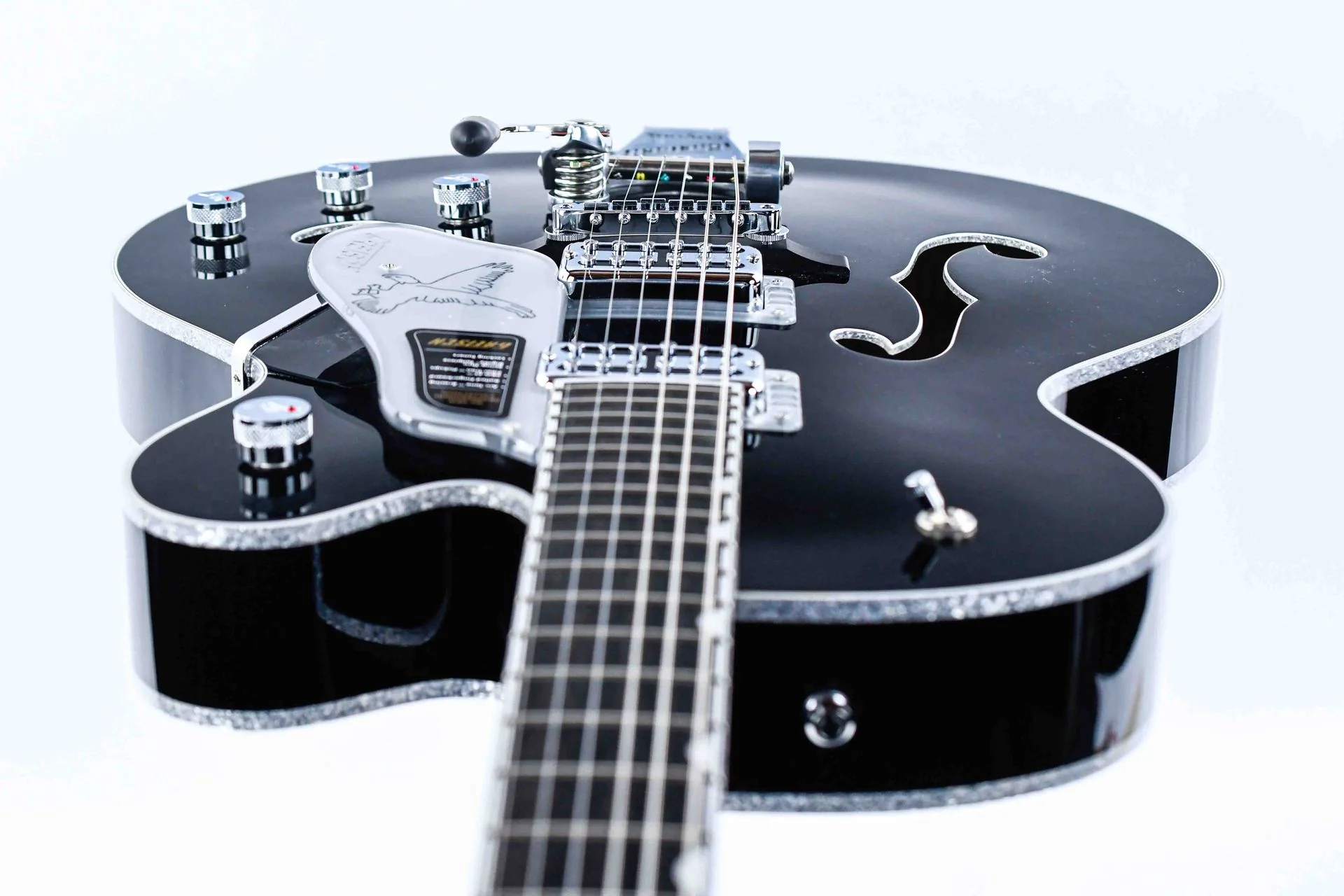 Gretsch Falcon Hollow Body String-Thru Bigsby Black - Image 14