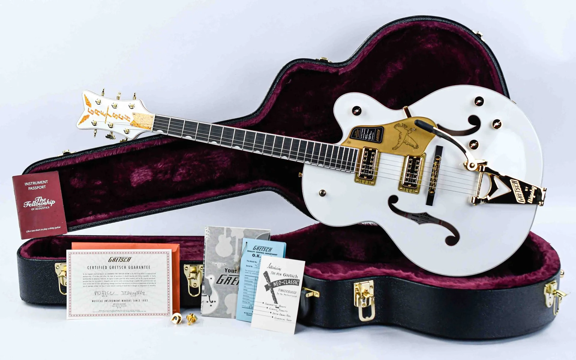 Gretsch Falcon Hollow Body String-Thru Bigsby White - Image 3