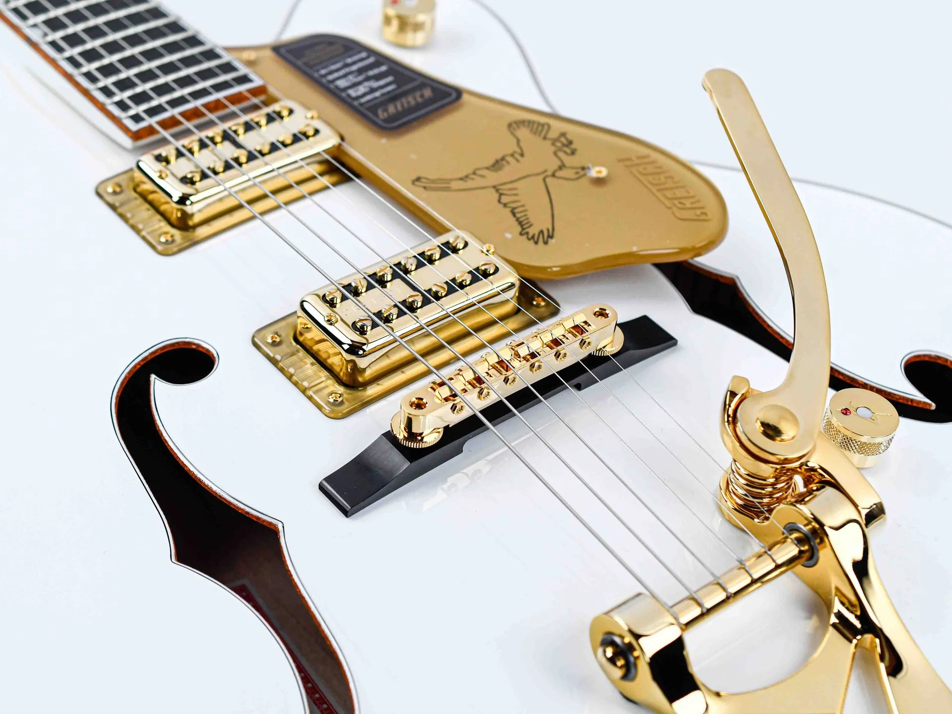 Gretsch Falcon Hollow Body String-Thru Bigsby White - Image 7