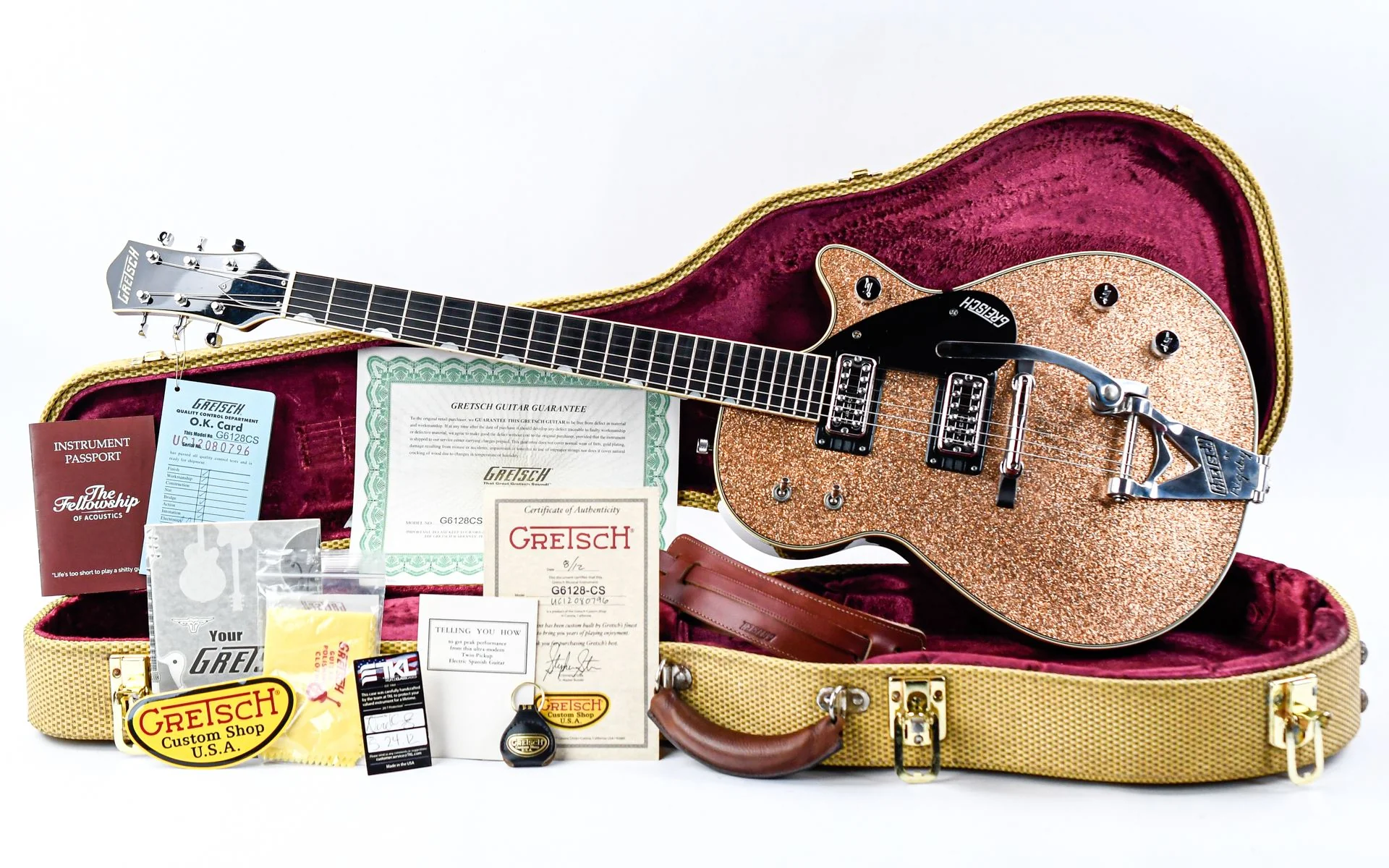 Gretsch G6128CS 59 Duo Jet Masterbuilt Champagne Sparkle 2012 - Image 3