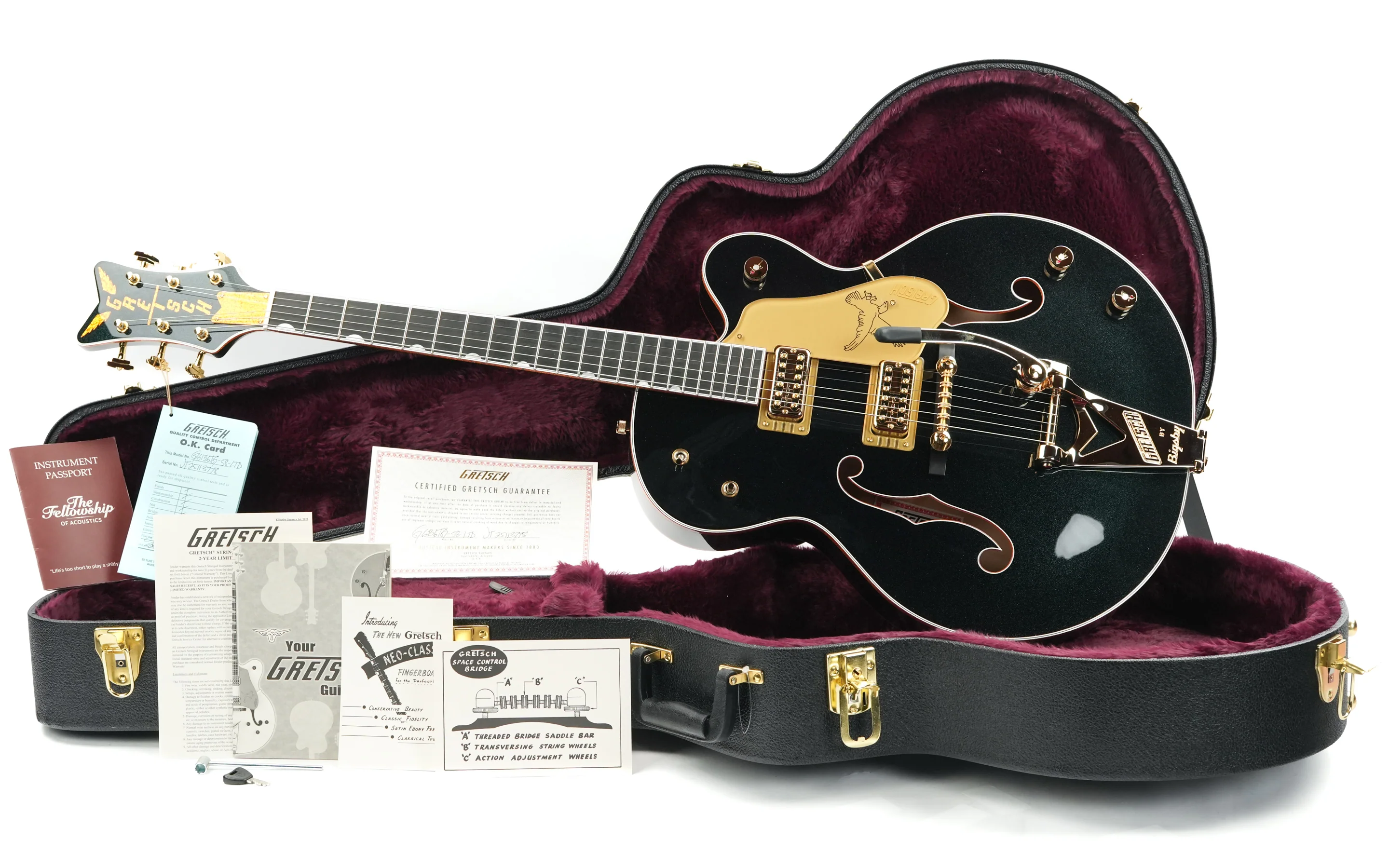 Gretsch G6136TG 58 Limited Edition 1958 Custom Falcon Emerald Night - Image 3