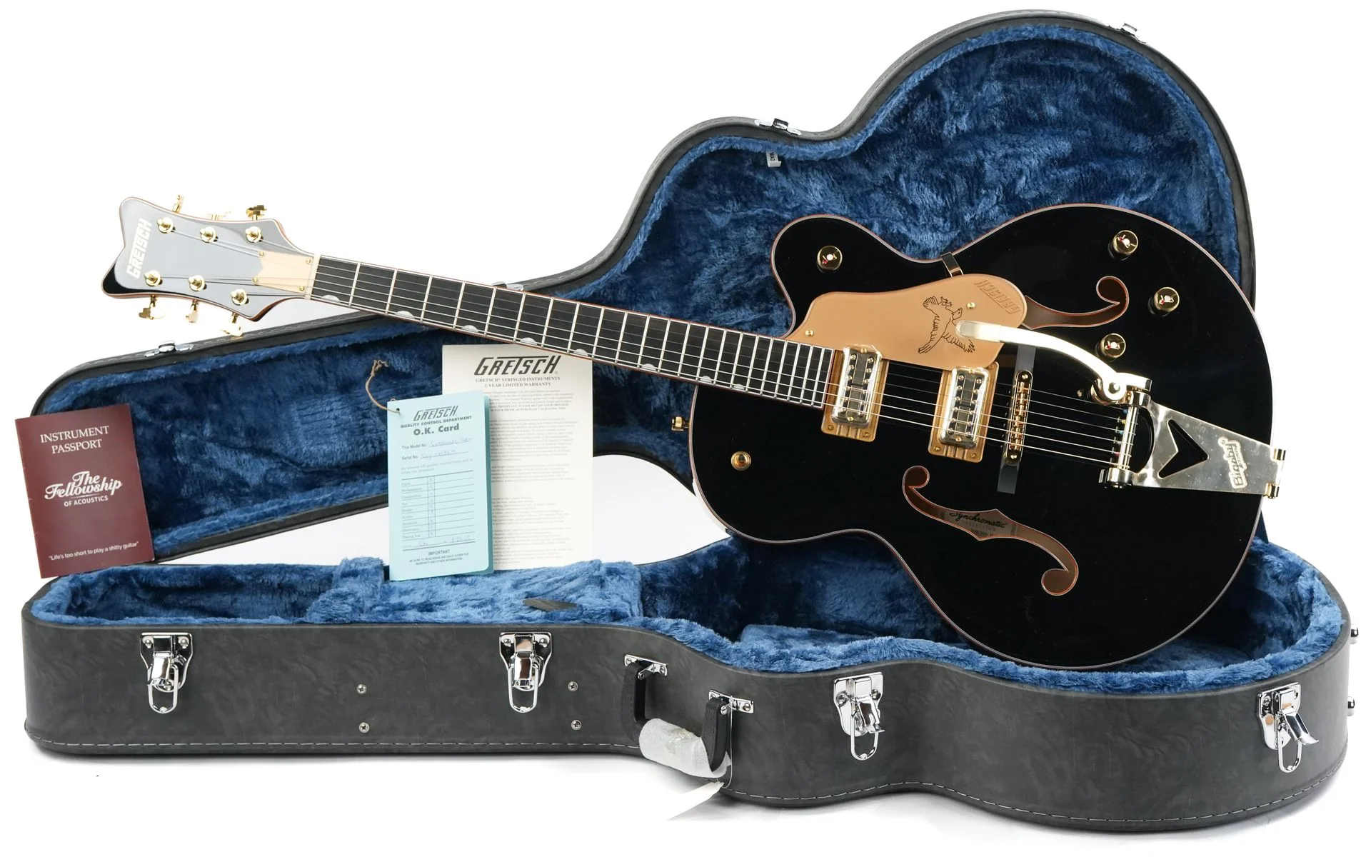 Gretsch Synchromatic Falcon Hollow Body Single Cut Bigsby Black - Image 3