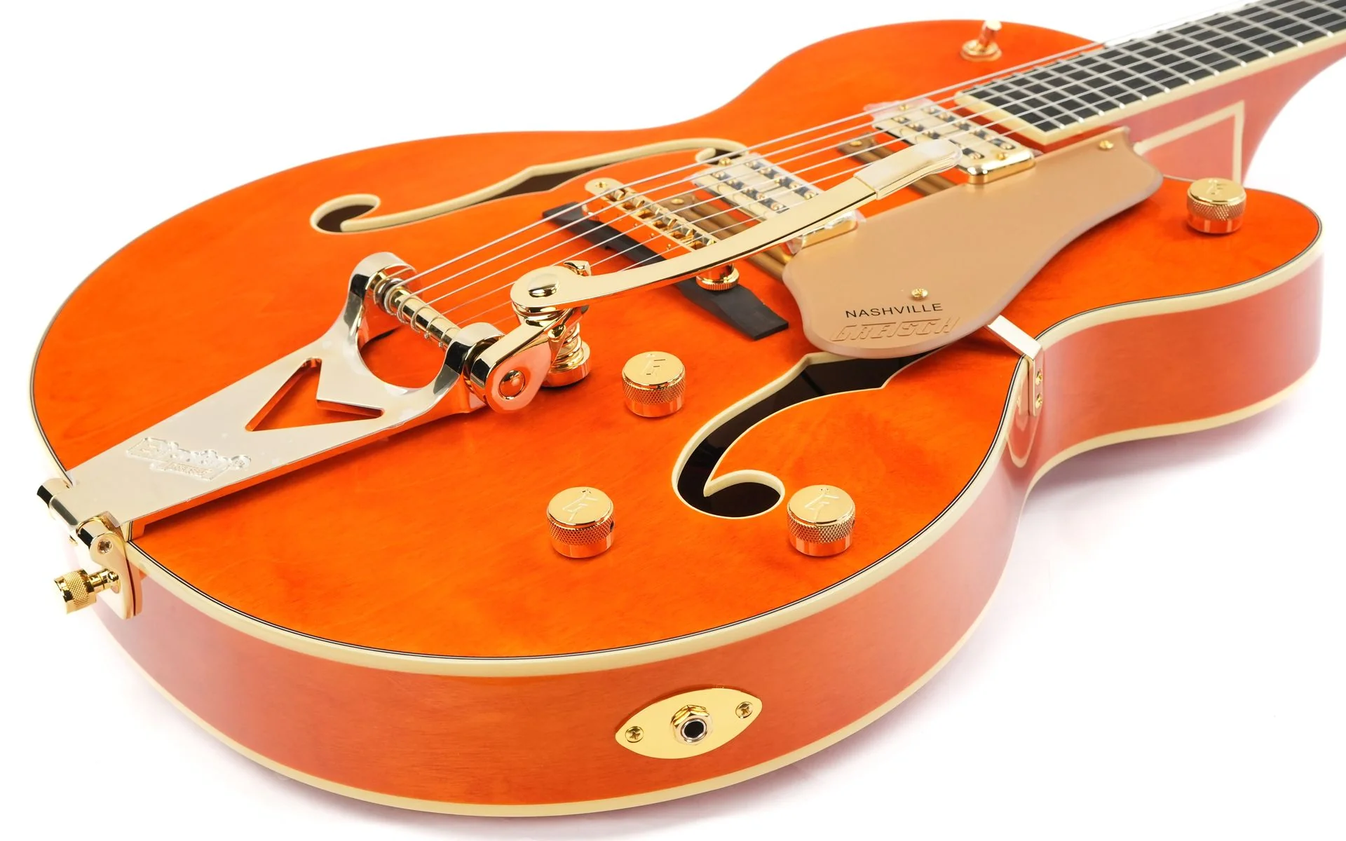 Gretsch Synchromatic Nashville Hollow Body Single Cut Bigsby Orange Stain - Image 11