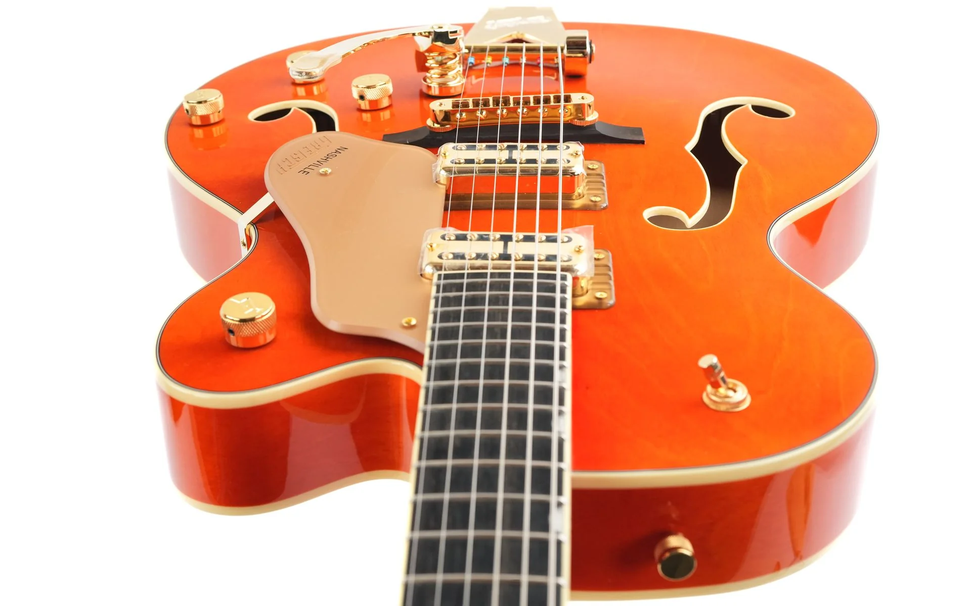 Gretsch Synchromatic Nashville Hollow Body Single Cut Bigsby Orange Stain - Image 13