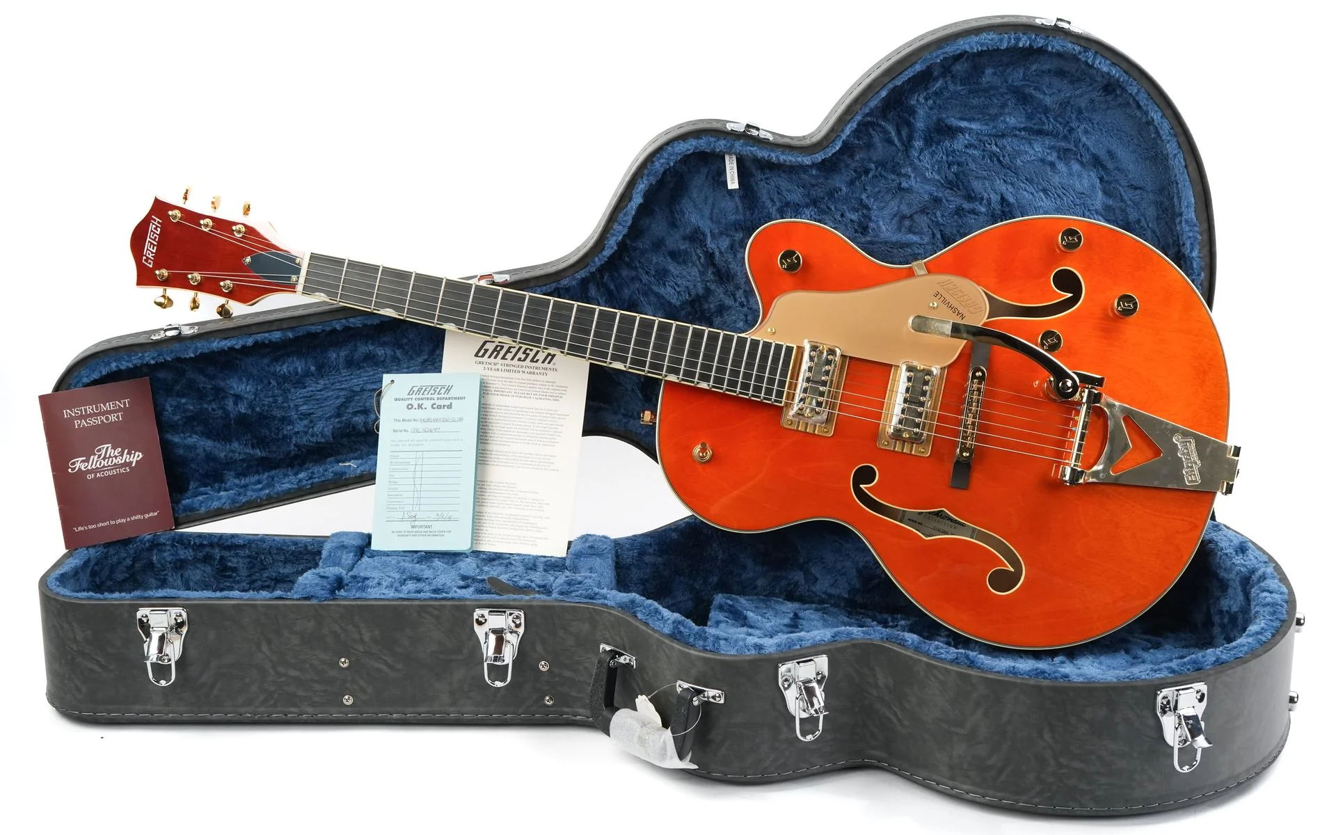 Gretsch Synchromatic Nashville Hollow Body Single Cut Bigsby Orange Stain - Image 3