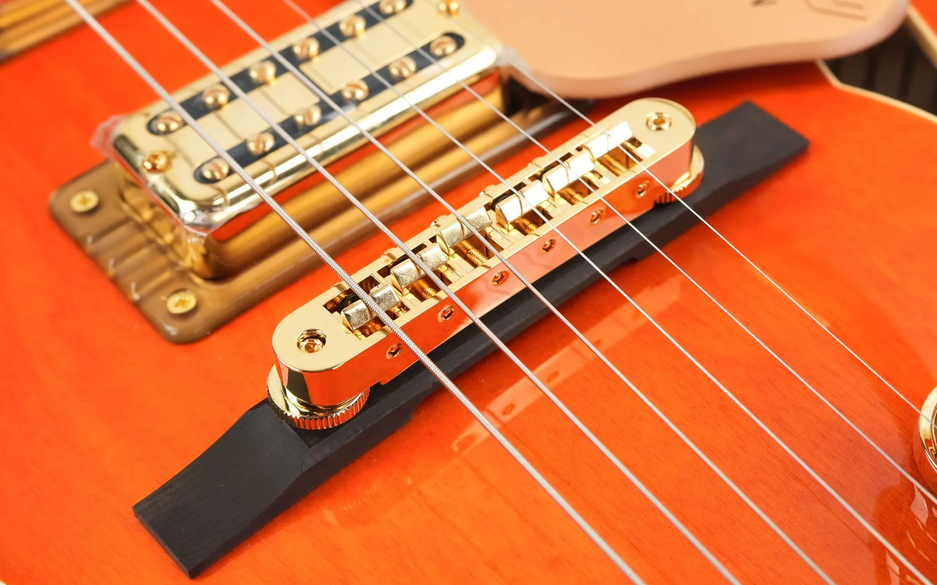 Gretsch Synchromatic Nashville Hollow Body Single Cut Bigsby Orange Stain - Image 7