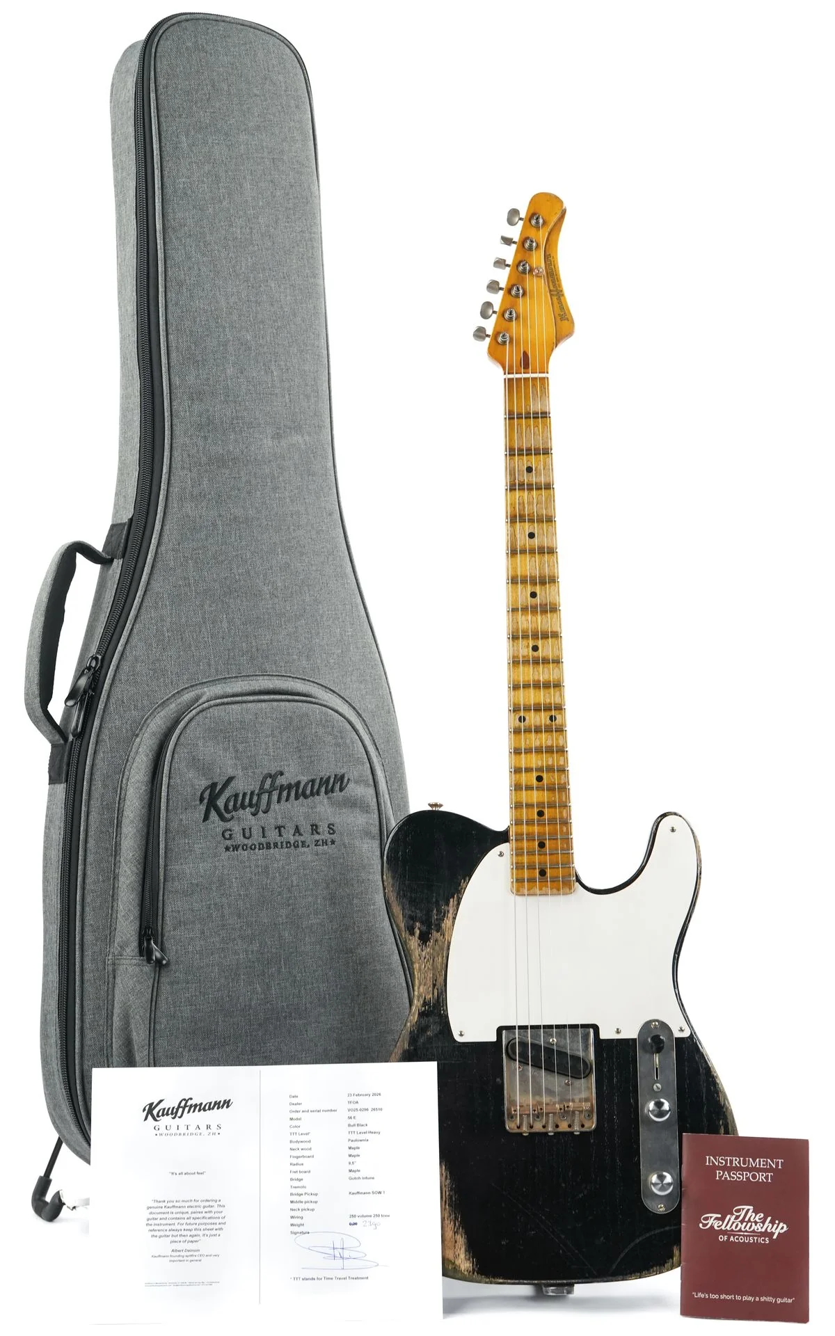Kauffmann 56 E Paulownia Bull Black Heavy Aged #26510 - Image 3