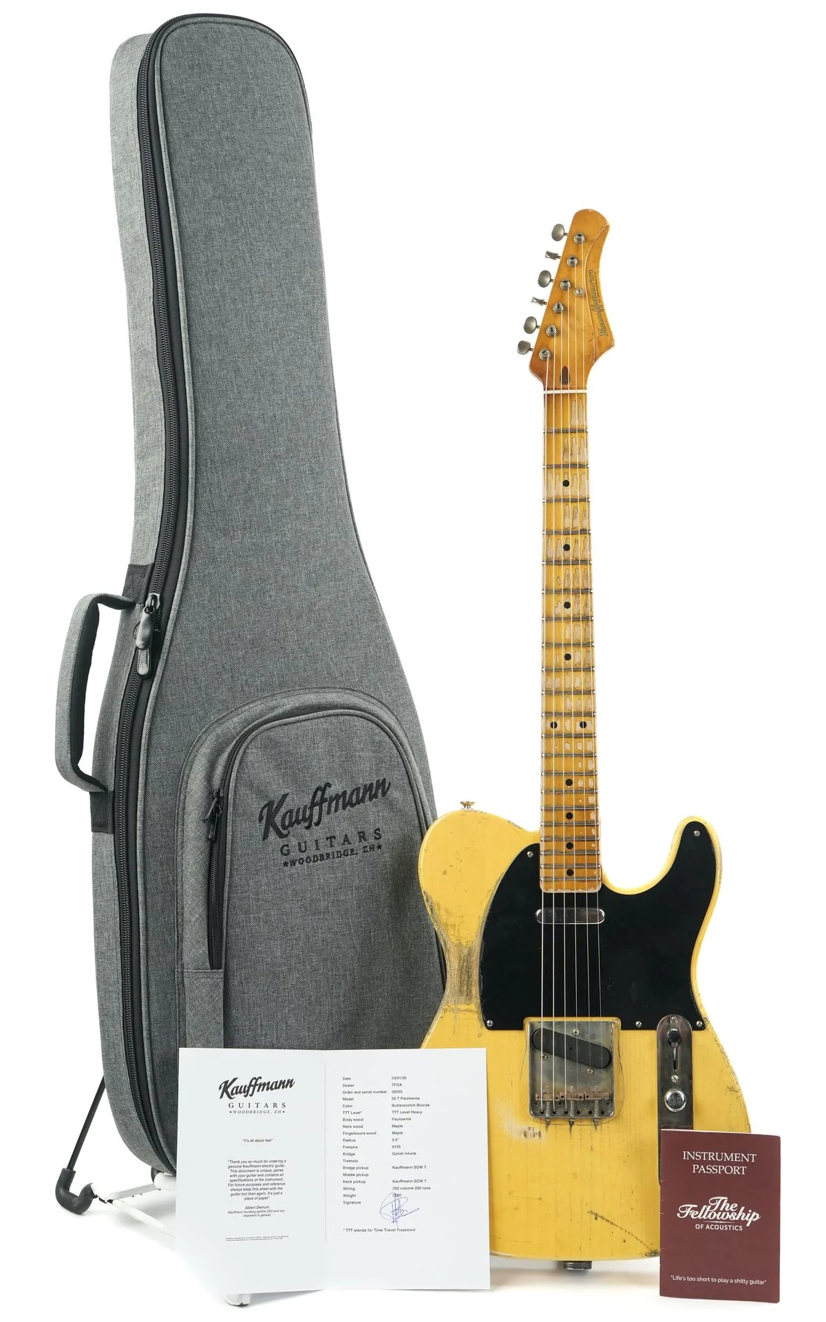 Kauffmann 56 T Butterscotch Paulownia Heavy Aged - Image 3