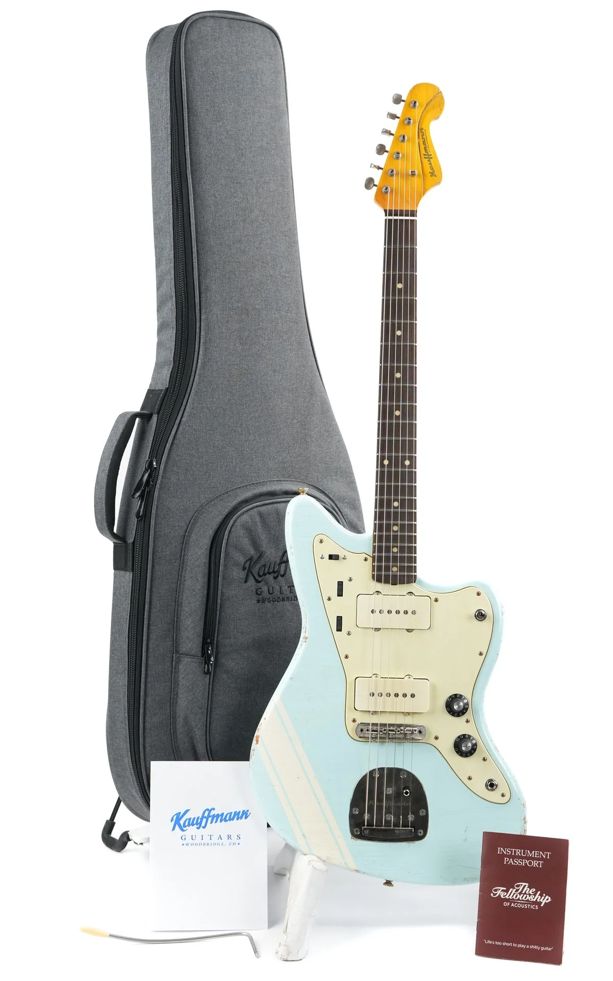 Kauffmann 63 JM Competition Stripe Sonic Blue - Image 3