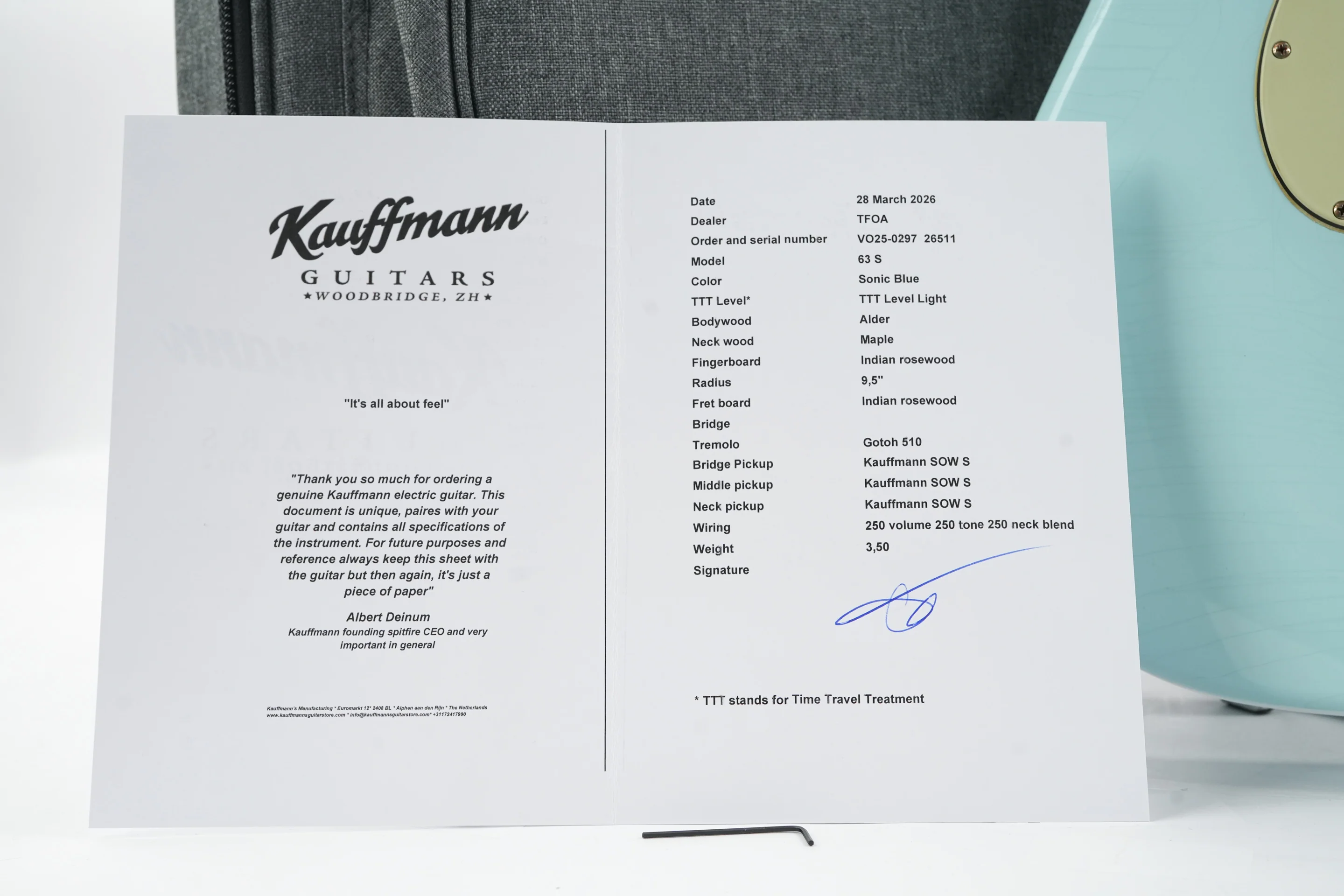 Kauffmann 63 S Alder Sonic Blue Light Aged #26511 - Image 13