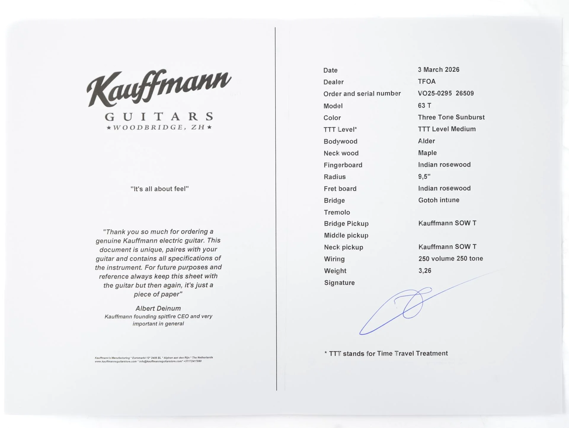 Kauffmann 63 T 3 Tone Sunburst Medium Aged - Image 12