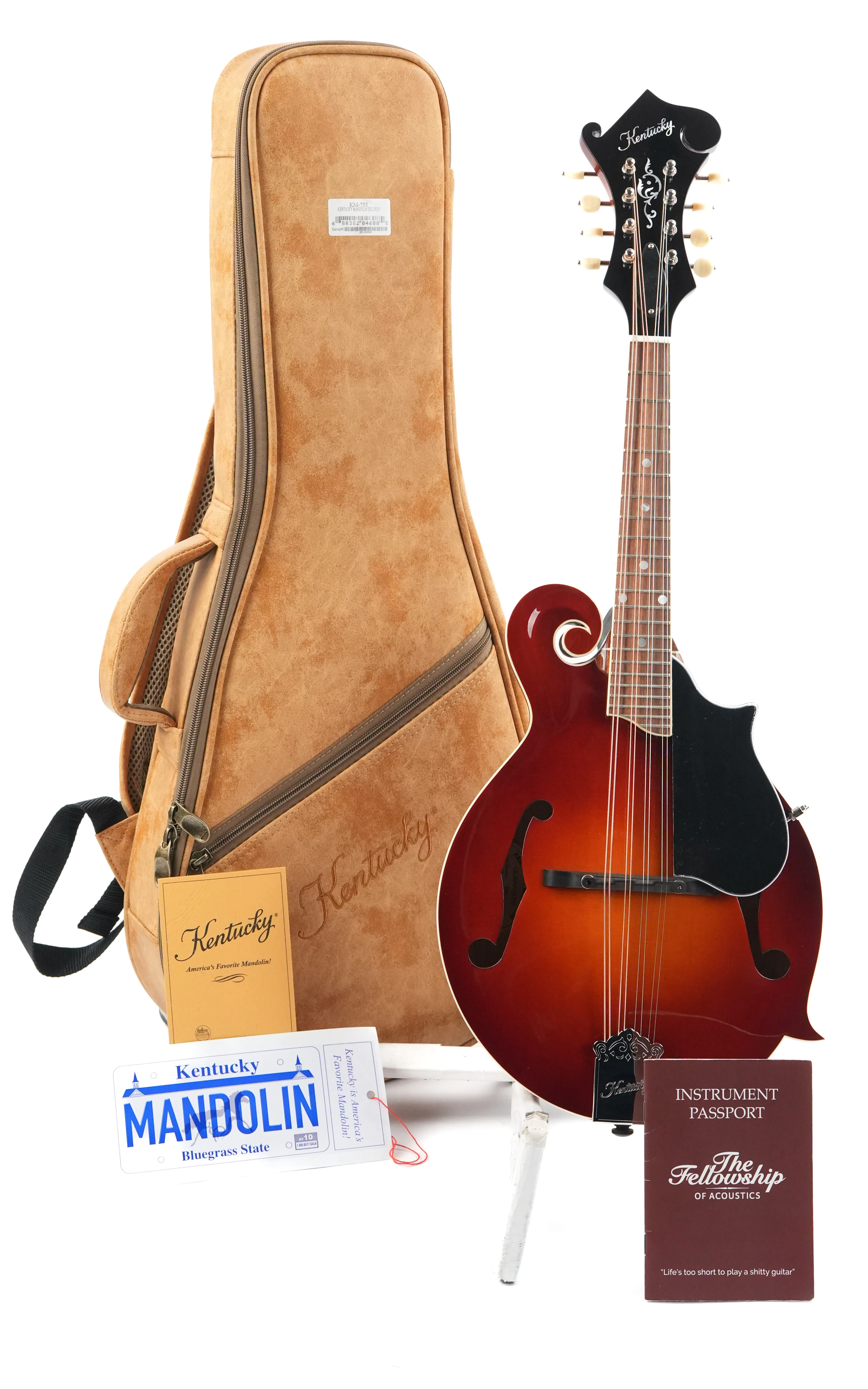 Kentucky KM755 F Style Mandolin Amberburst - Image 3