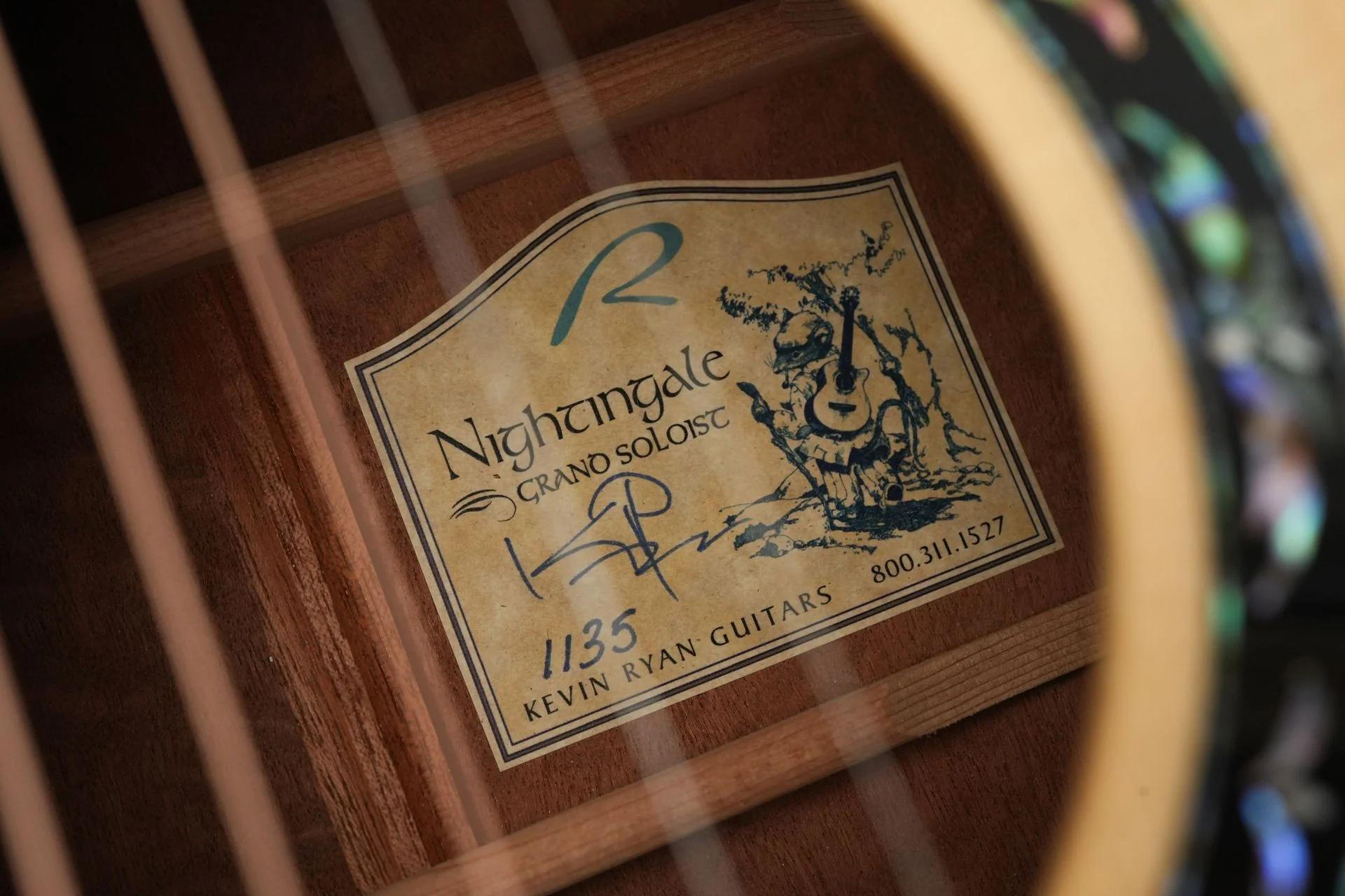 Kevin Ryan Nightingale Quilted Mahogany European Spruce 2022 - Image 12