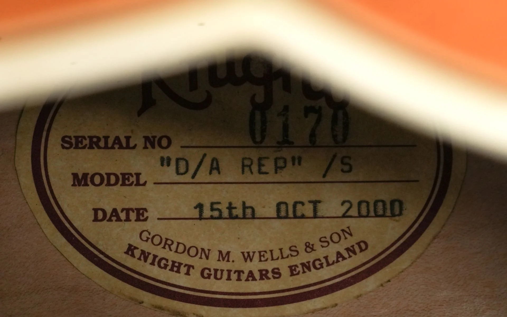 Knight New Yorker Archtop Natural 2000 - Image 12