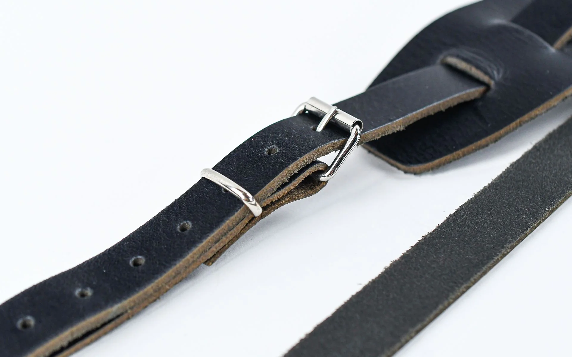 Liam's Leather Saddle Strap Black - Image 4