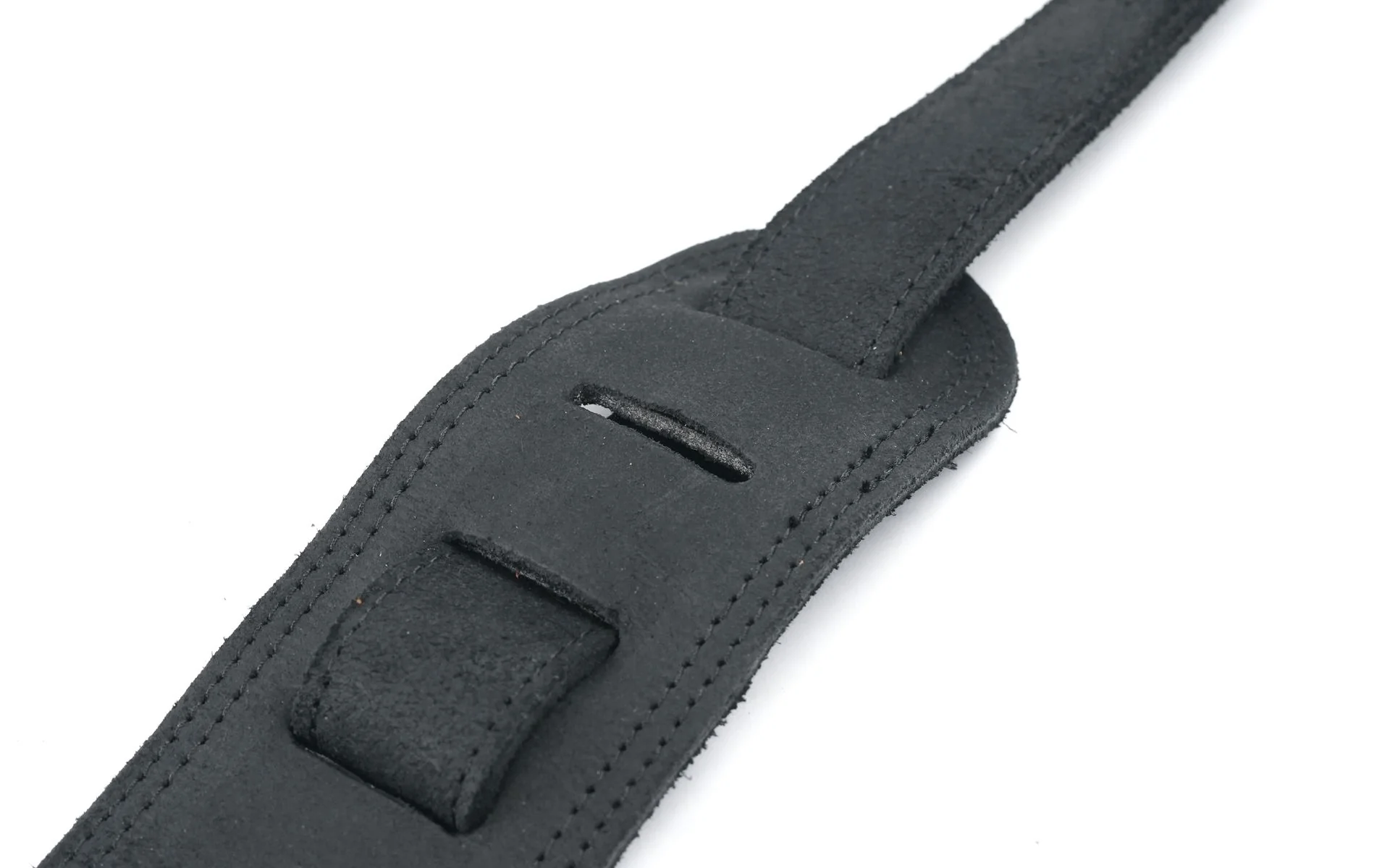 Liam's Leather Soft Guitar Strap Black - Image 3