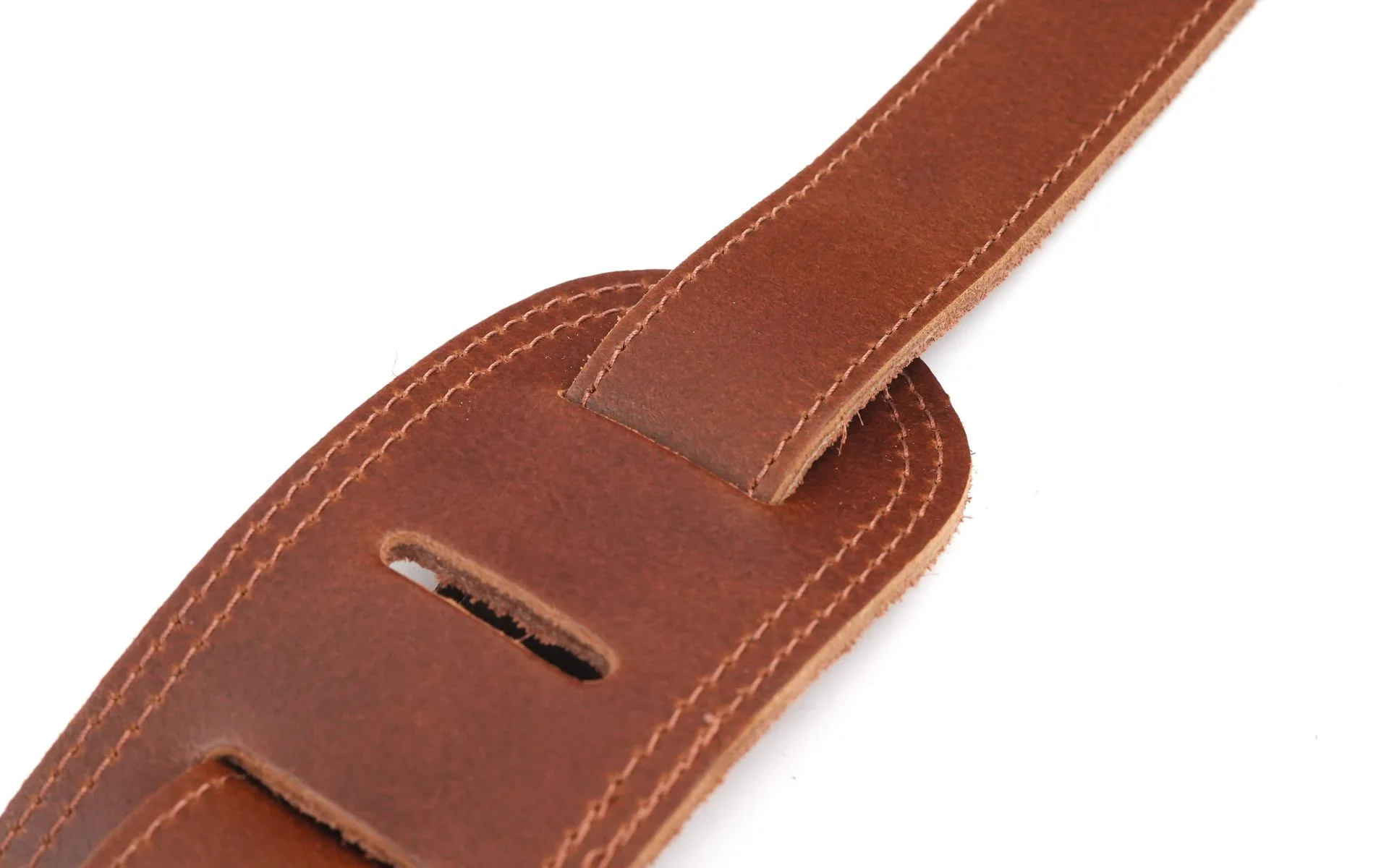 Liam's Leather Soft Guitar Strap Brown - Image 2