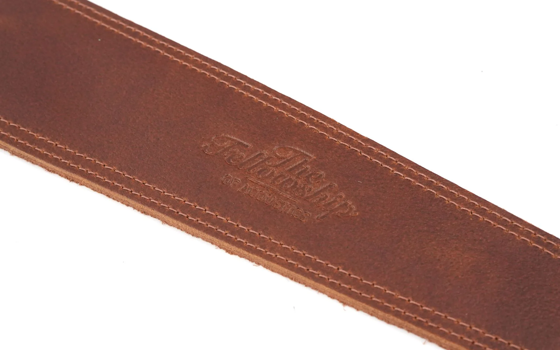 Liam's Leather Soft Guitar Strap Brown - Image 4