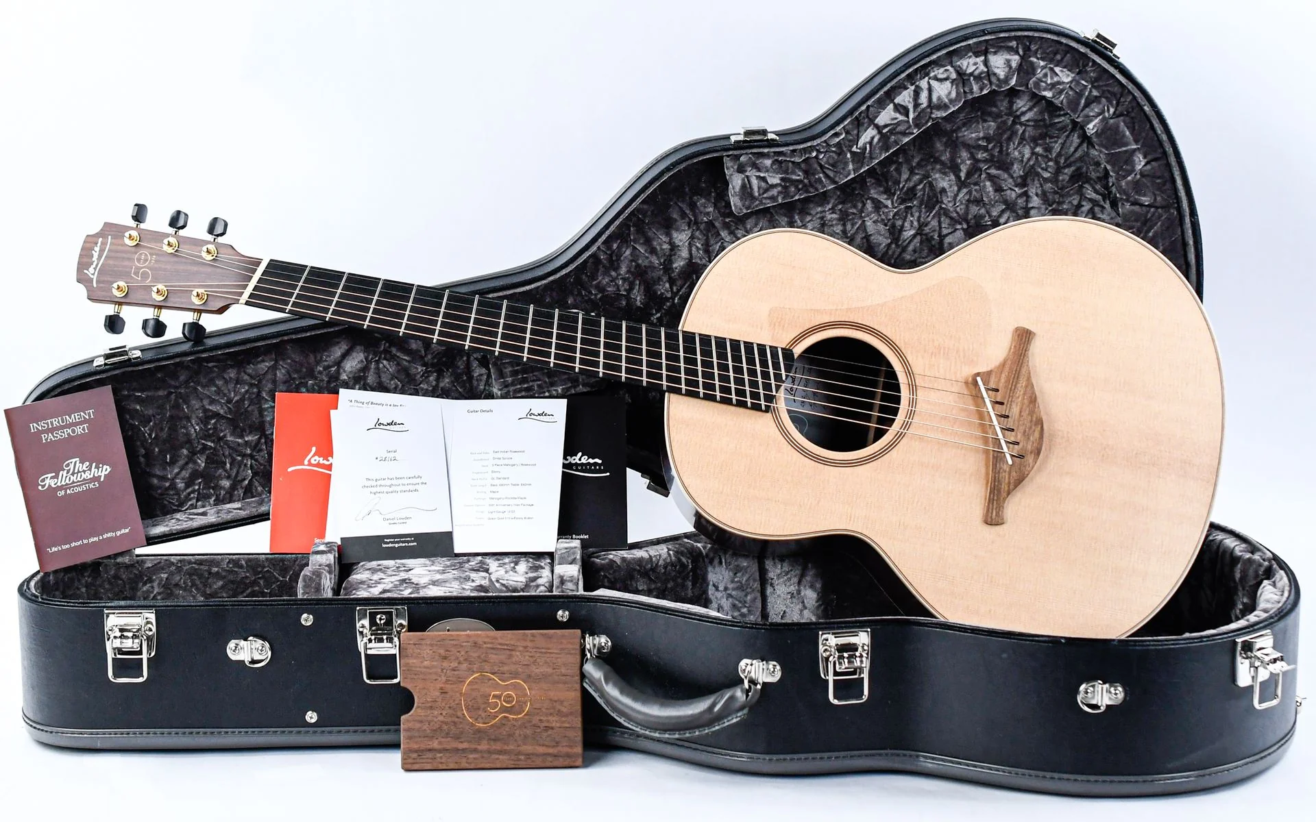 Lowden 50th Anniversary F32 Rosewood Spruce Fan Fret - Image 3