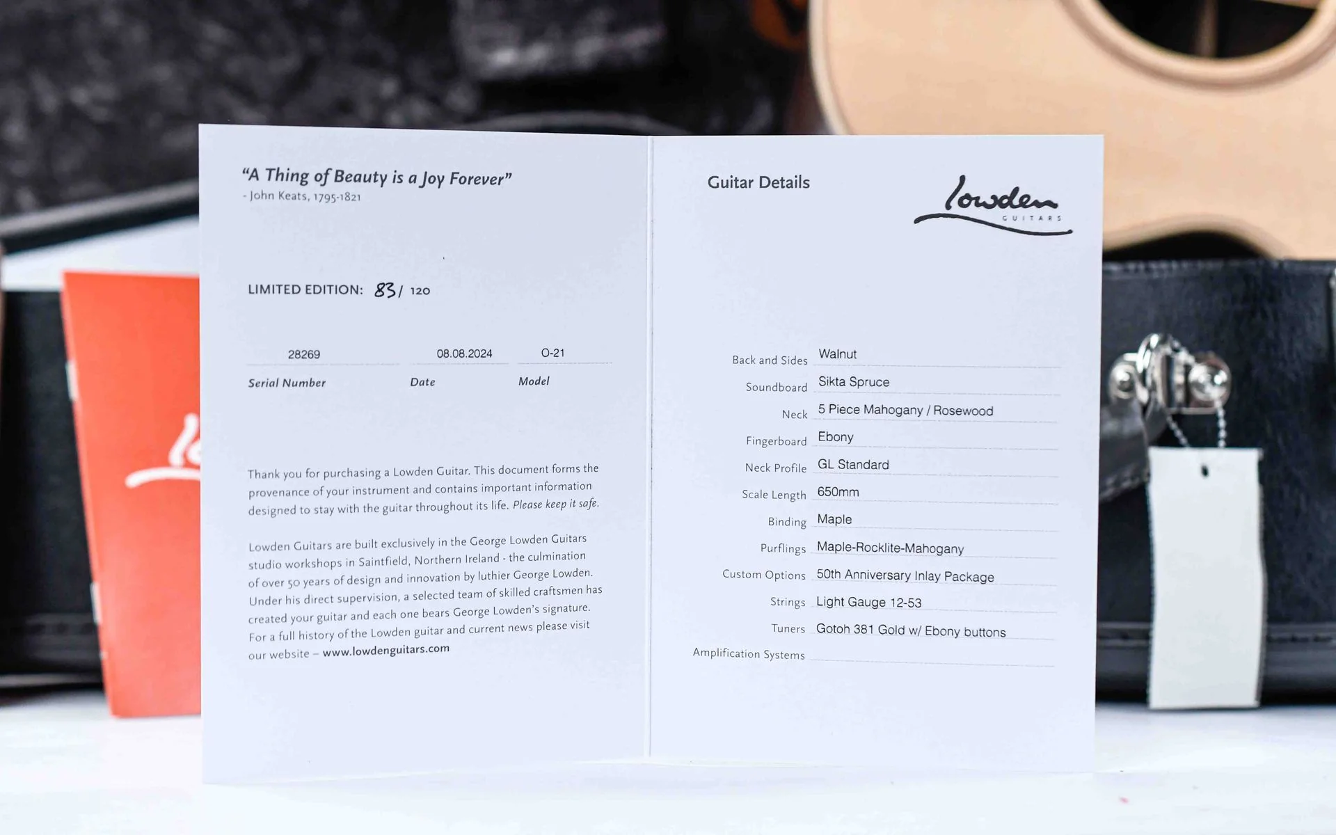 Lowden 50th Anniversary O21 Walnut Sitka Spruce - Image 14